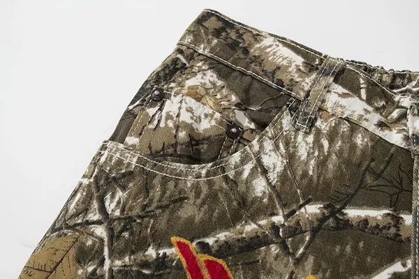 VIBE Embroidery Camouflage Cargos Pants Streetwear Japanese Brand Size US 32 / EU 48 - 5 Thumbnail
