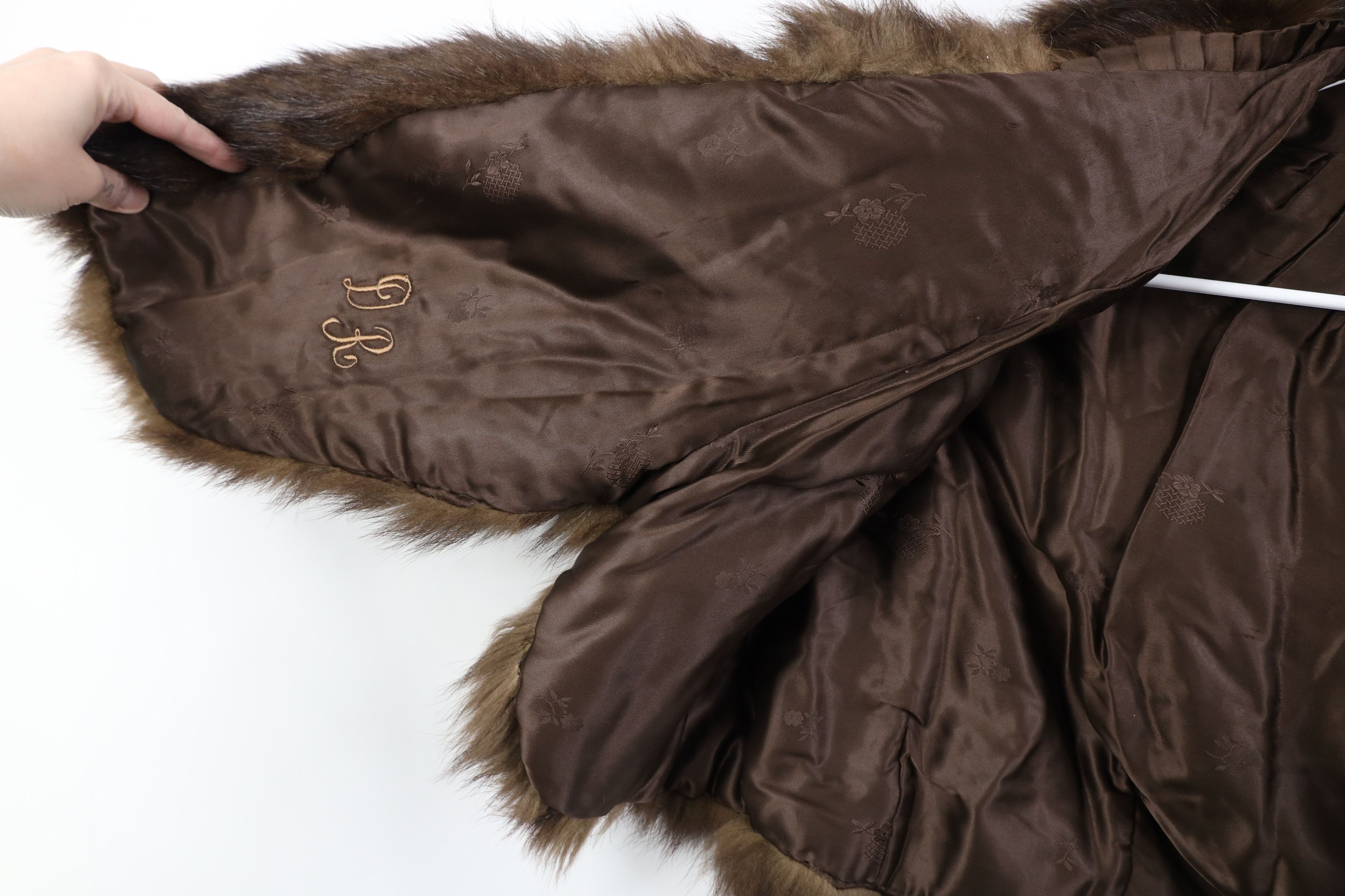 Vintage Vintage 50s 60s Fur Shoulder Cape Poncho Jacket Brown USA Size ONE SIZE - 6 Thumbnail