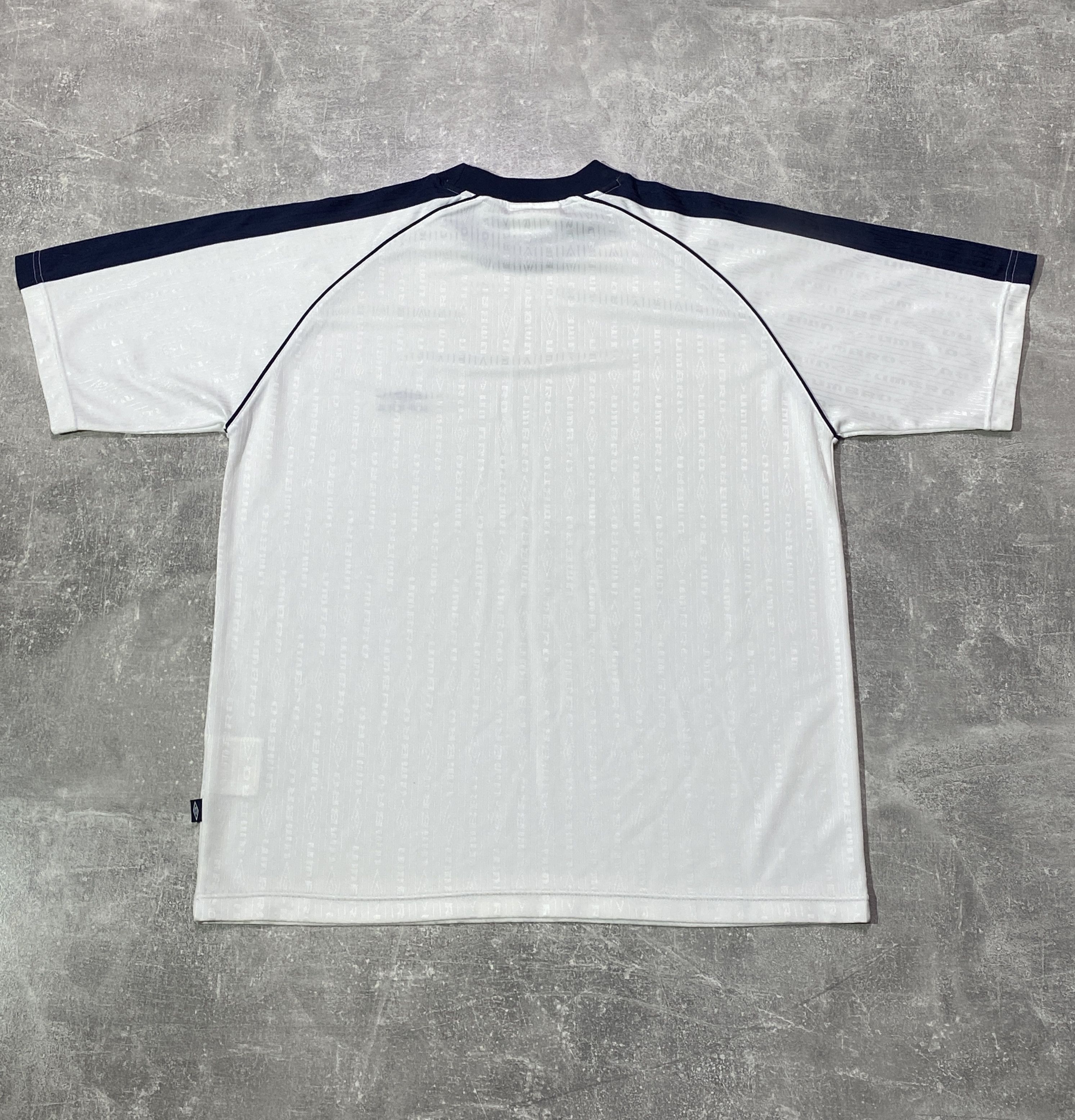 Umbro Vintage 90s Umbro Monogram Soccer Jersey Size US L / EU 52-54 / 3 - 4 Thumbnail