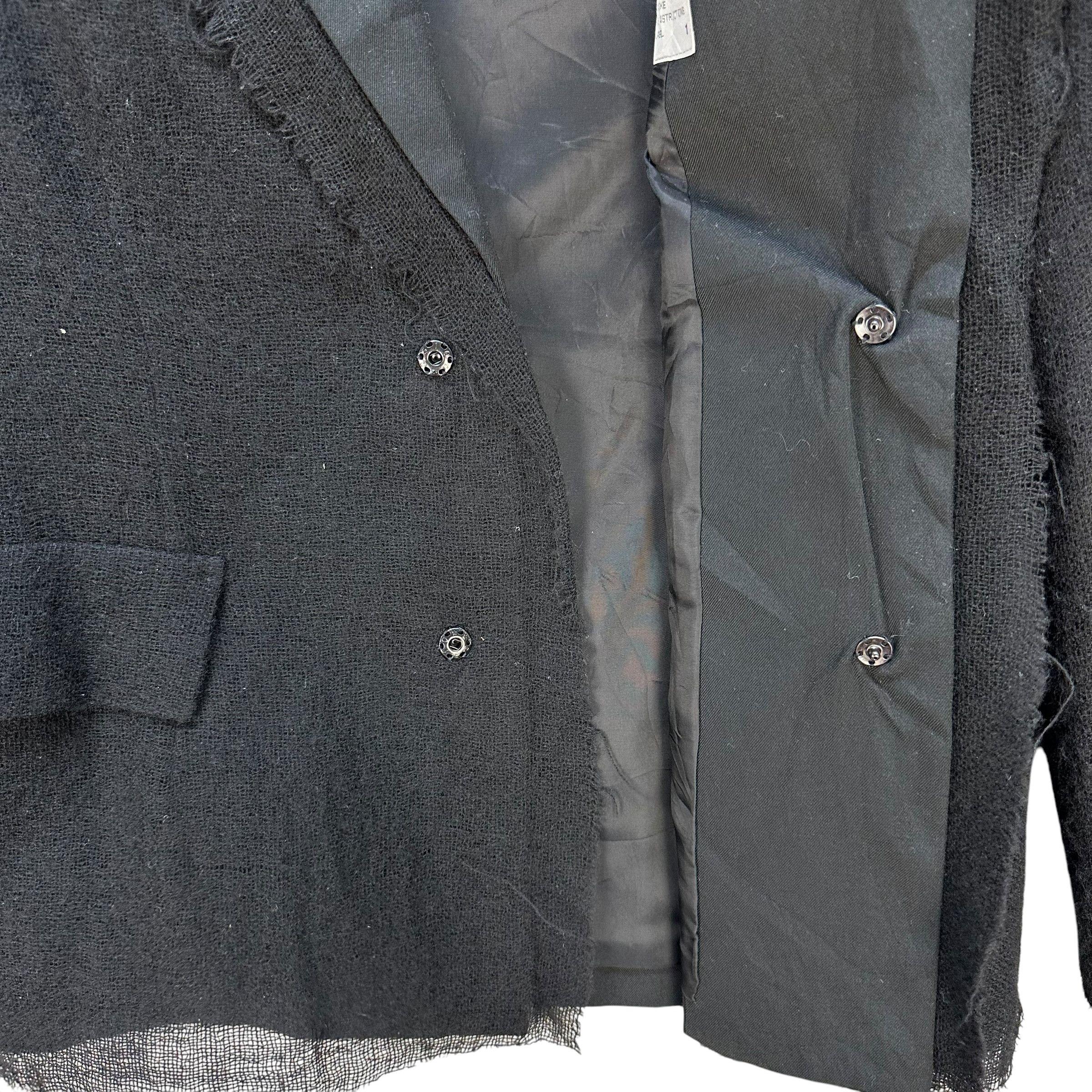 Yohji Yamamoto AW04 YOHJI YAMAMOTO Raw-Edge Deconstructed Jacket #A80-1942 Size S / US 4 / IT 40 - 9 Thumbnail