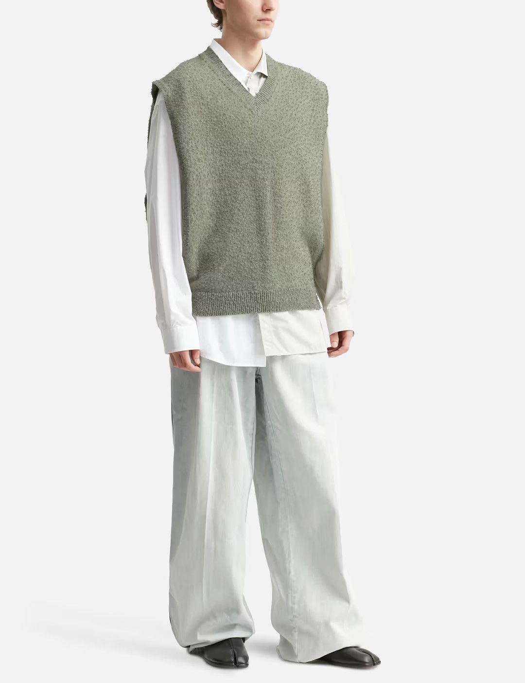 Maison Margiela o1mle0326 V Neck Stole Vest in Green Size US XL / EU 56 / 4 - 5 Thumbnail