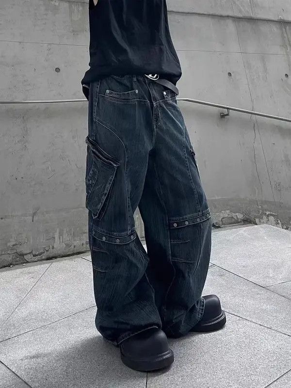 VIBE Retro heavy duty workwear large pocket wide leg jeans Size US 32 / EU 48 - 5 Thumbnail