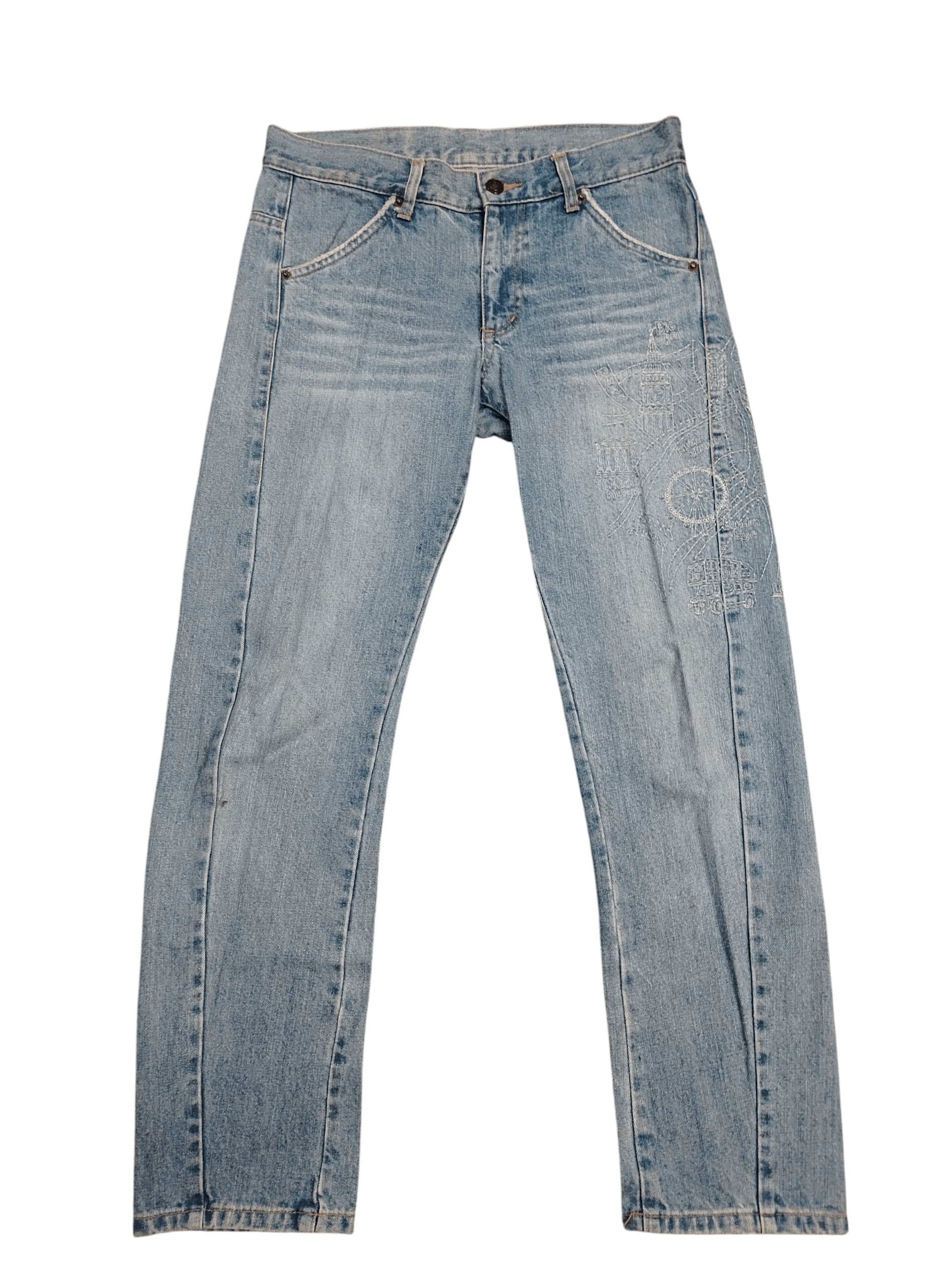 Playchess London Embroidered jeans