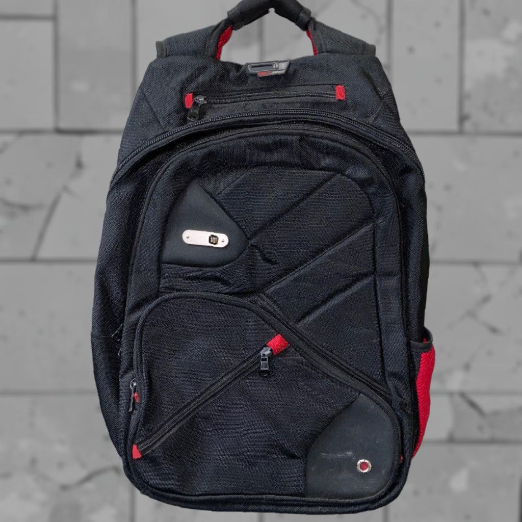 Vintage Ful Black Red Dual Strap Multi Pocket Backpack / Ful Size ONE SIZE - 1 Thumbnail