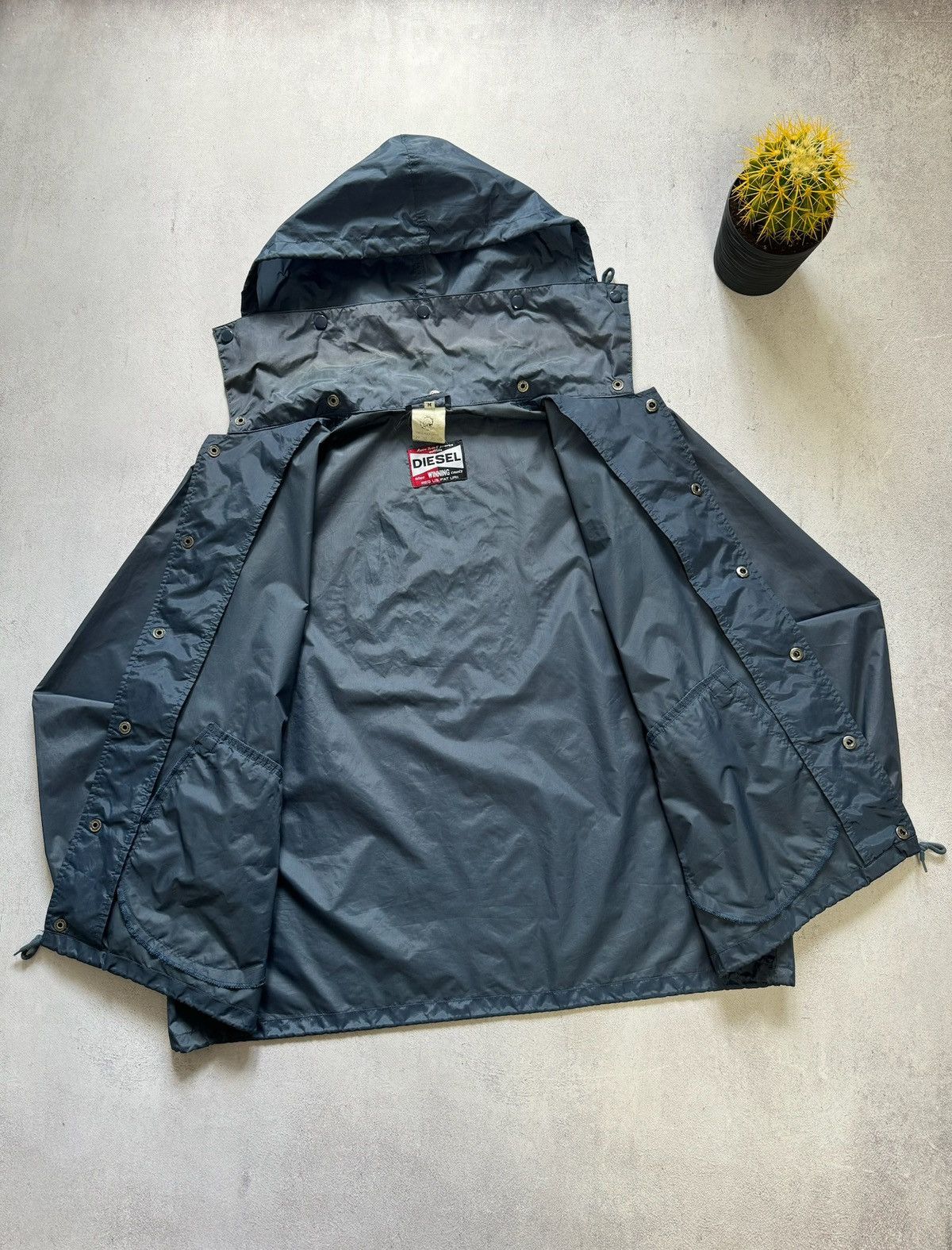 Diesel × Vintage Vintage Diesel Windbreaker Jacket Big Logo Baggy Y2K 90s Size US M / EU 48-50 / 2 - 9 Thumbnail