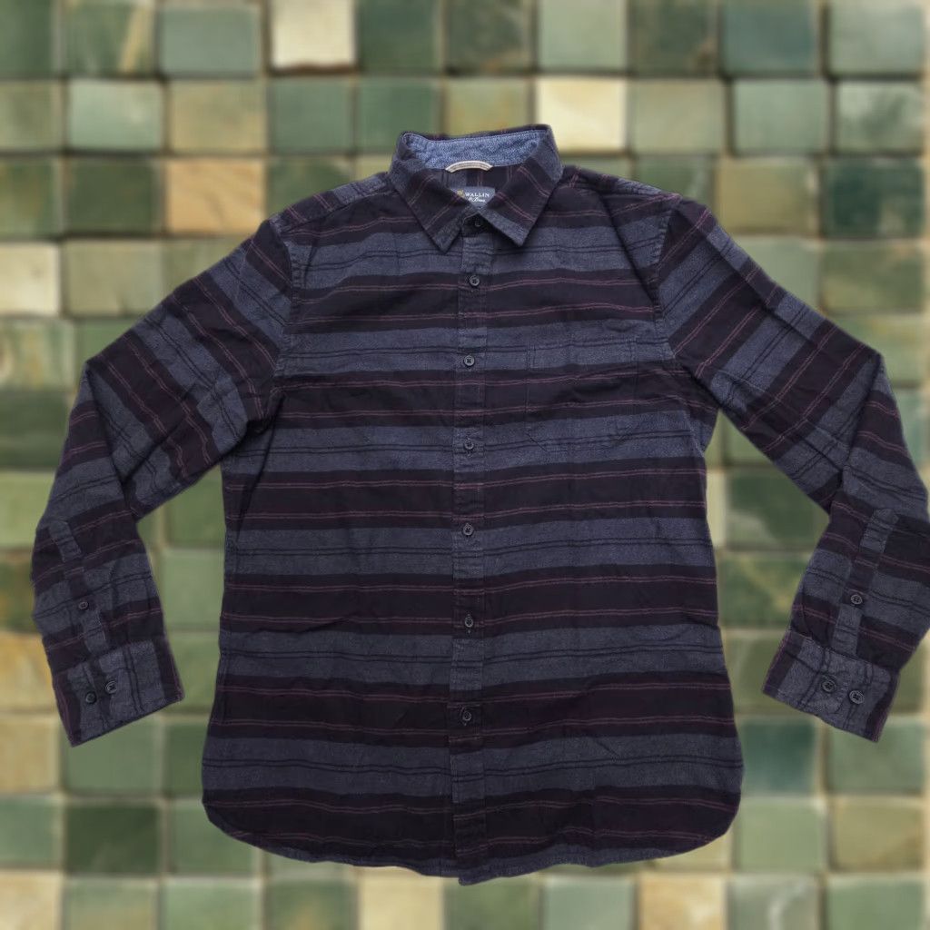 Vintage VINTAGE Wallin & Bros Long Sleeve Flannel Shirt Mens L Striped Cotton Soft Collared Size US L / EU 52-54 / 3 - 1 Thumbnail
