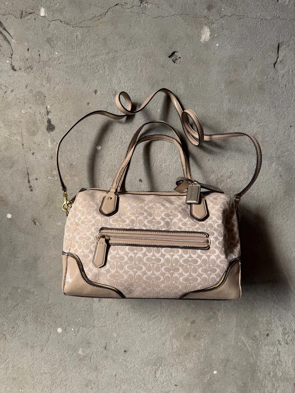 Coach Coach Signature Sparkly West Shoulder Bag Cream Size ONE SIZE - 2 Thumbnail