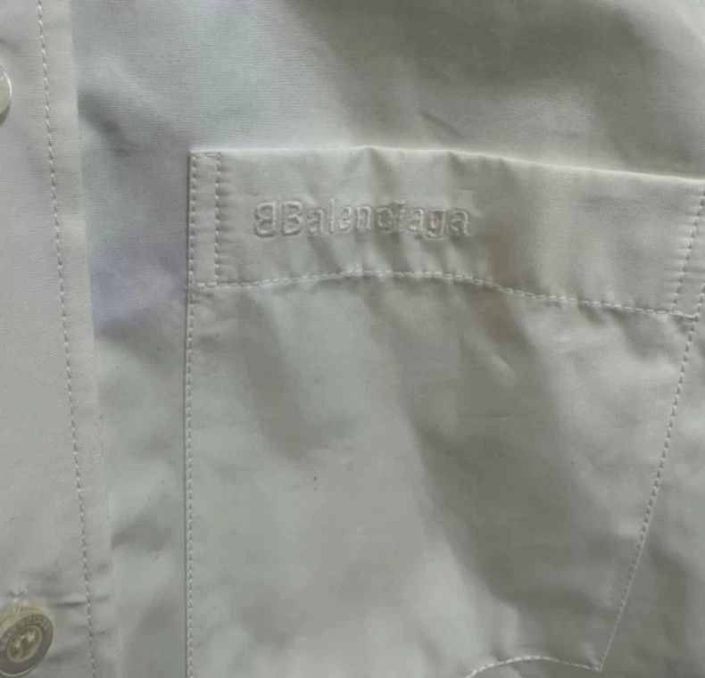 Balenciaga Balenciaga size 34 Embroidery on the chest of white silhou Size S / US 4 / IT 40 - 6 Thumbnail