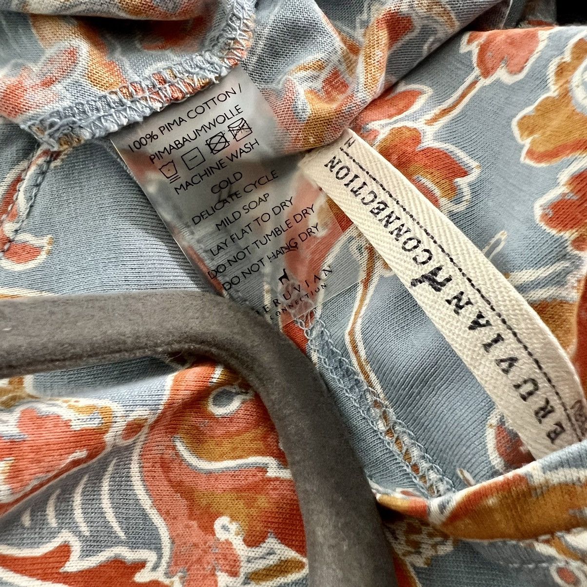 Other Peruvian Connection Pima Cotton Sleeve Floral Paisley Dress Size M / US 6-8 / IT 42-44 - 7 Thumbnail