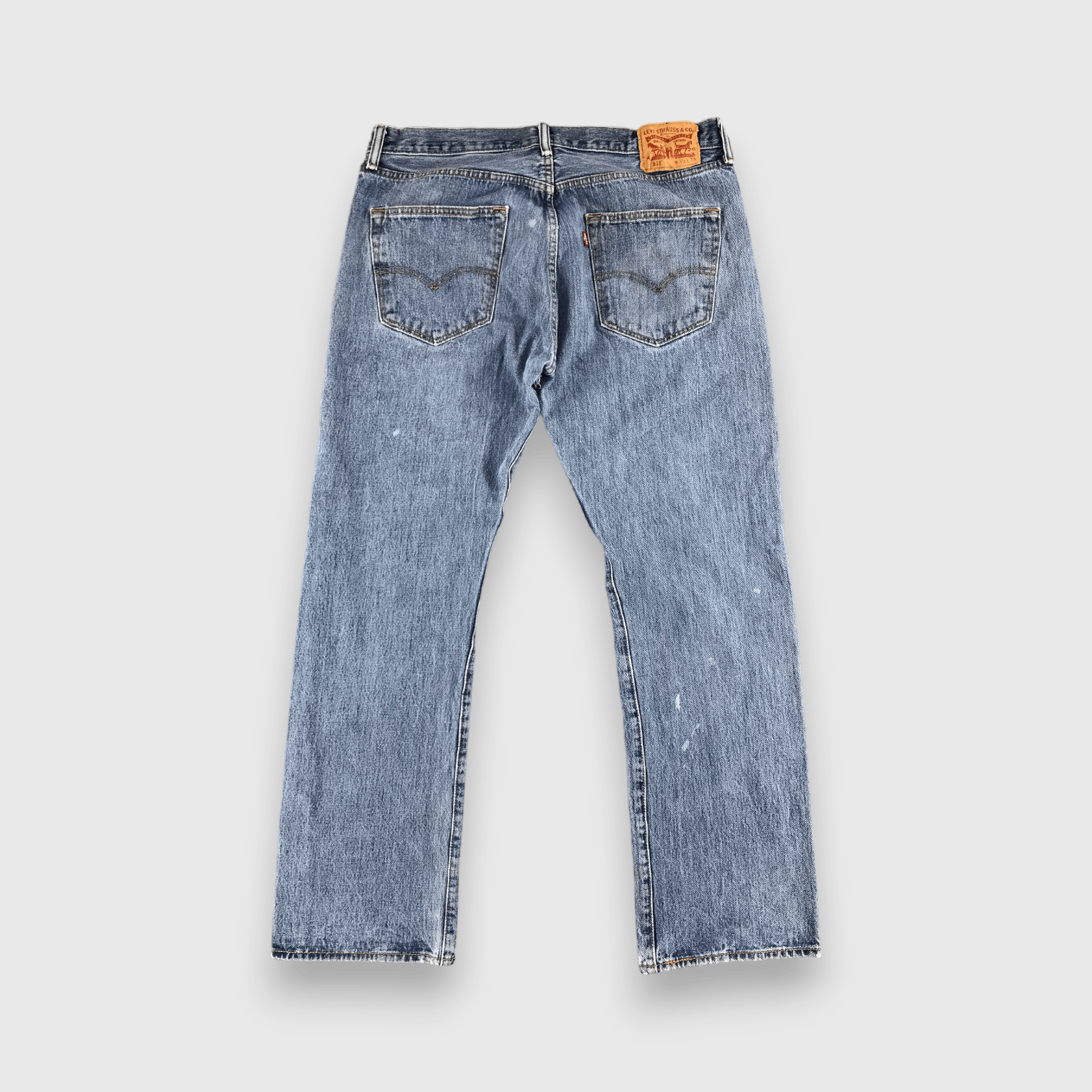 Levi's Distress Vintage Levis 501 Jeans Faded Blue Denim -J409 Size US 36 / EU 52 - 2 Thumbnail