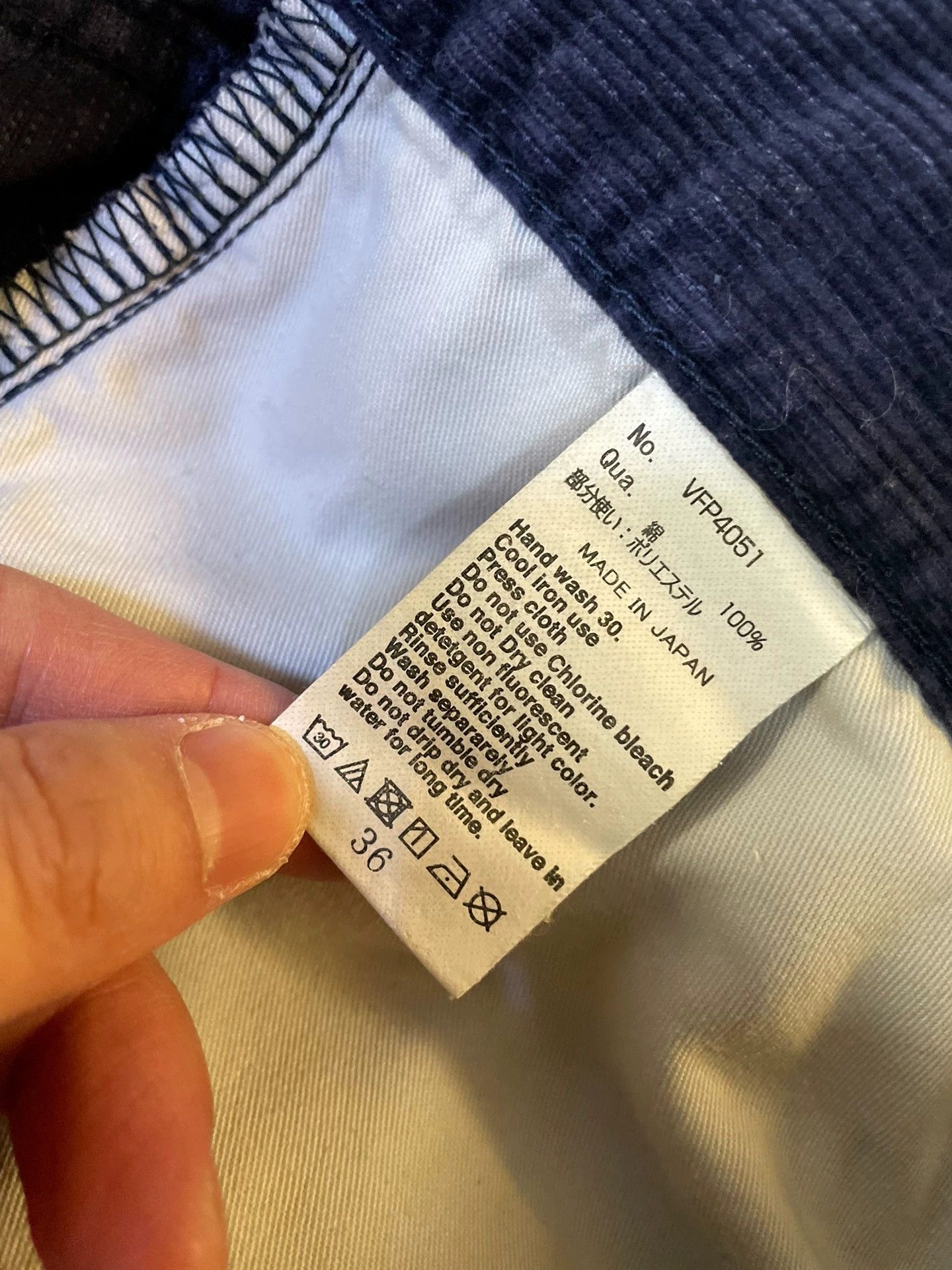 Vanquish VANQ x FRAG Corduroy Destroyed Patch Ink Navy W36 Mint Size US 36 / EU 52 - 8 Thumbnail