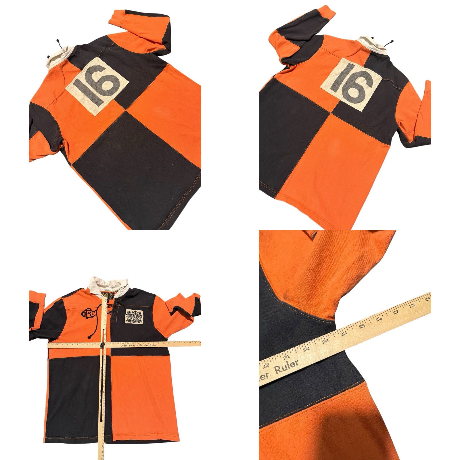 Ralph Lauren Ralph Lauren Polo Shirt Men 2XL Orange Lace Long Sleeve Rugby Patch Slim Fit Shirts Polo Shirt Size US XXL / EU 58 / 5 - 8 Thumbnail