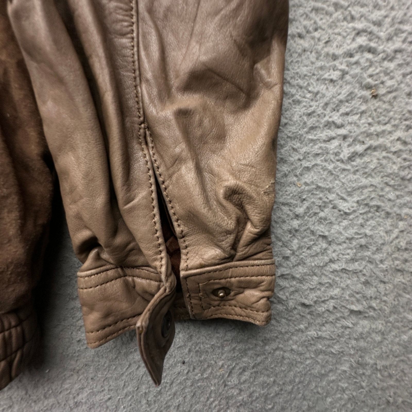 Other Vintage Cortefiel De Espana Leather Bomber Jacket 42 Large Size US L / EU 52-54 / 3 - 6 Thumbnail