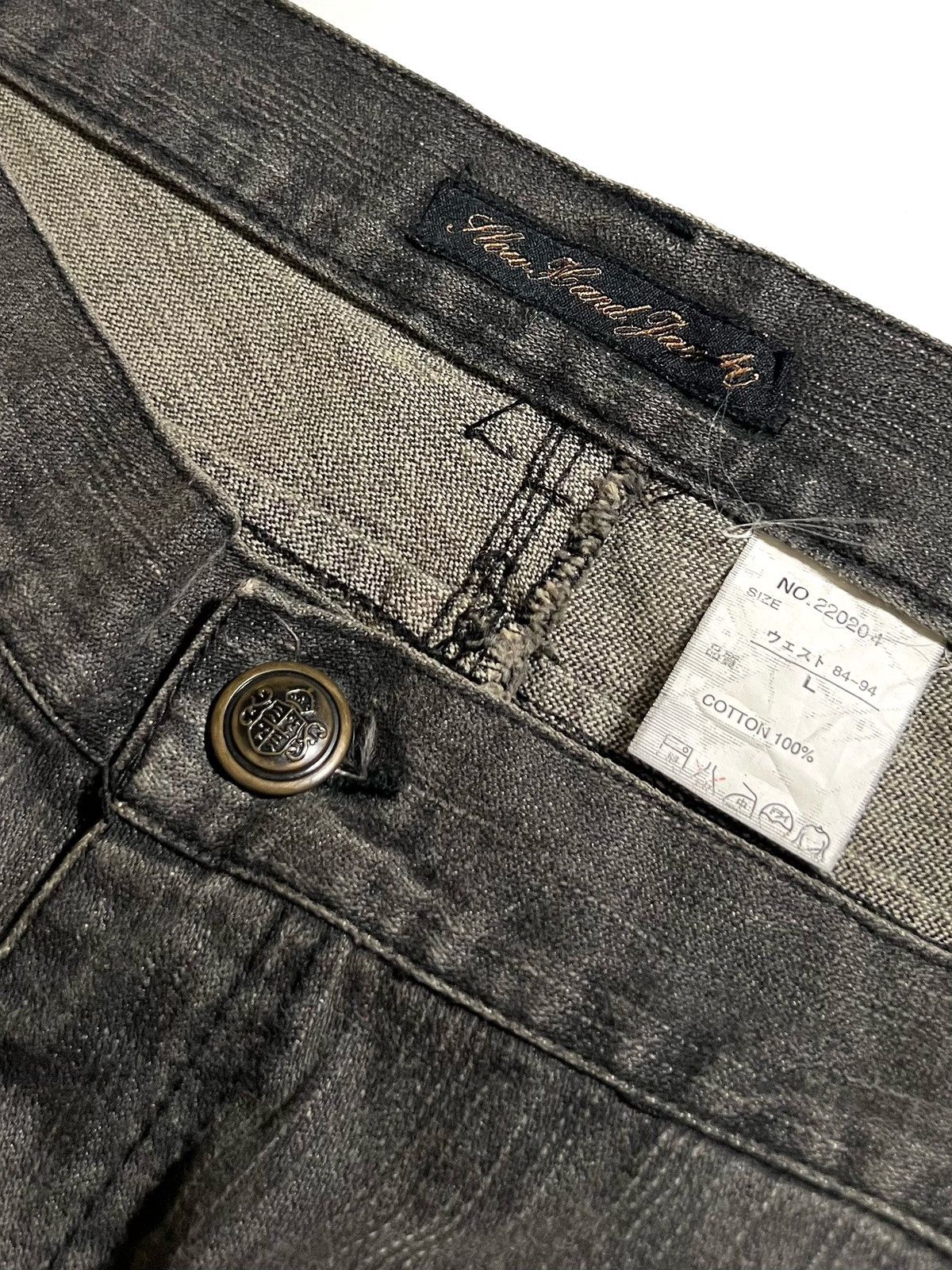 Japanese Brand Y2K Slow Hand Jam Black Cargo Flare Jeans Size US 34 / EU 50 - 12 Thumbnail