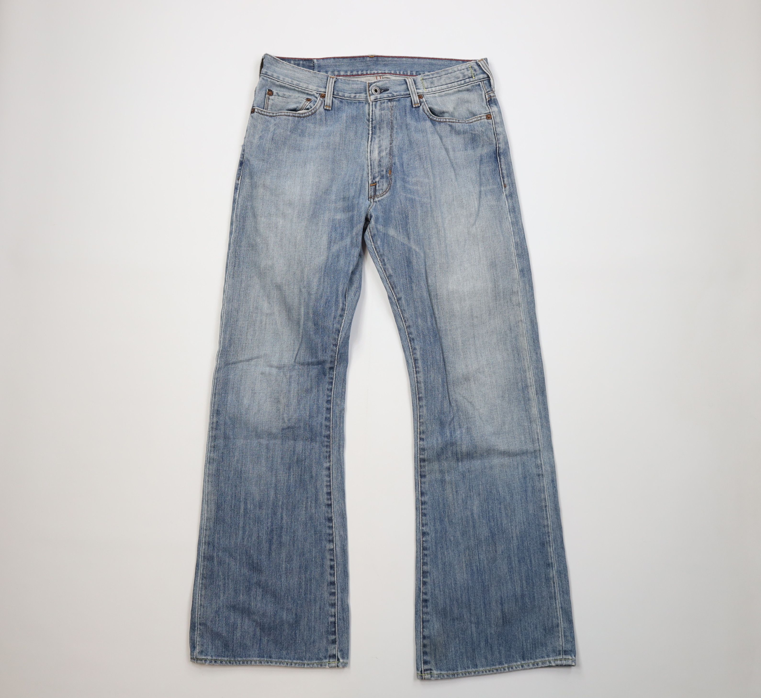 Guess Vintage 90s Y2K Guess Jeans Flared Wide Leg Denim Jeans Blue Size US 34 / EU 50 - 1 Thumbnail