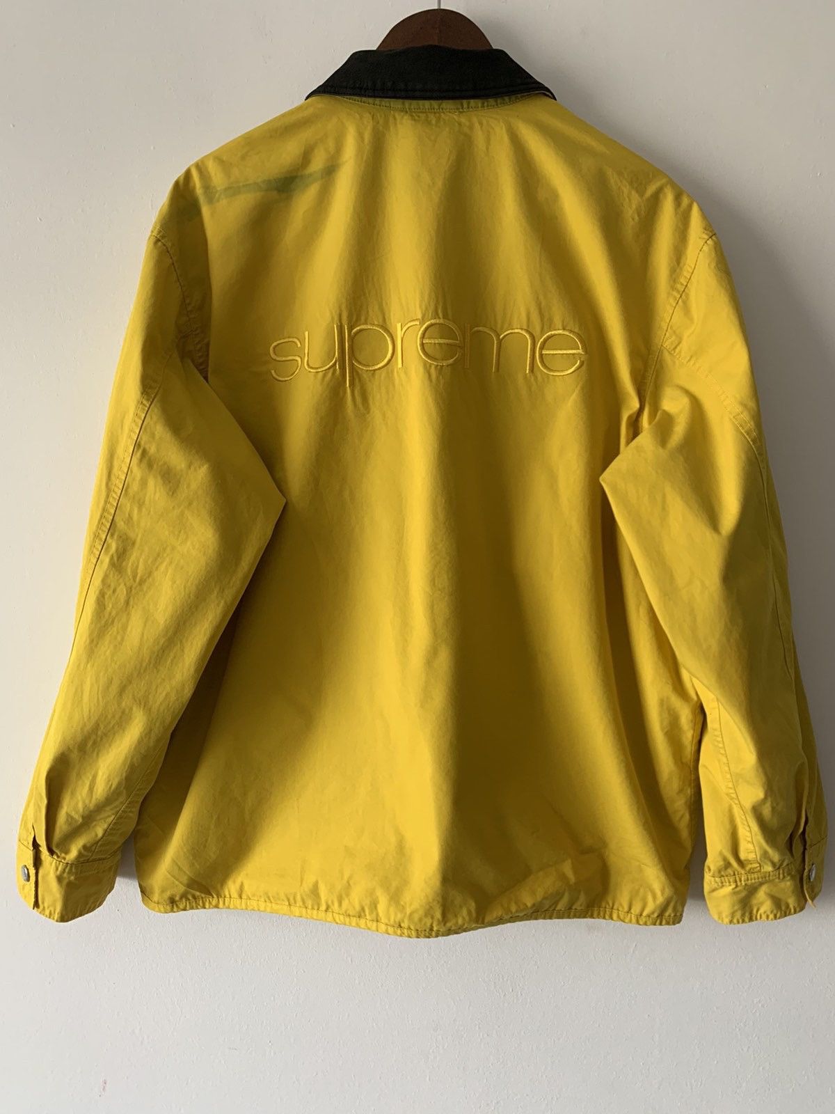 image of Supreme Cotton Utility Jacket in Yellow, Men's (Size Large)