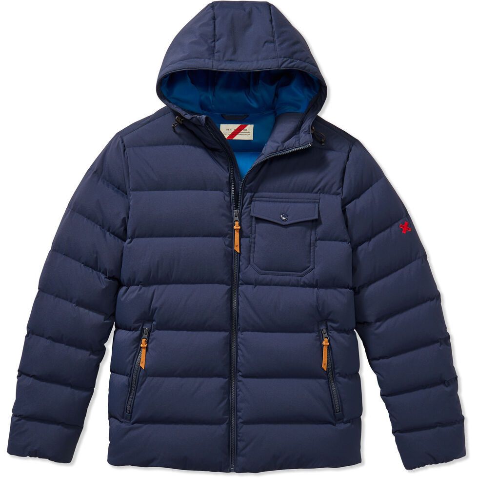 image of Best Made 800 Fill Down Puffer Hooded Jacket Twilight Blue, Men's (Size XS)