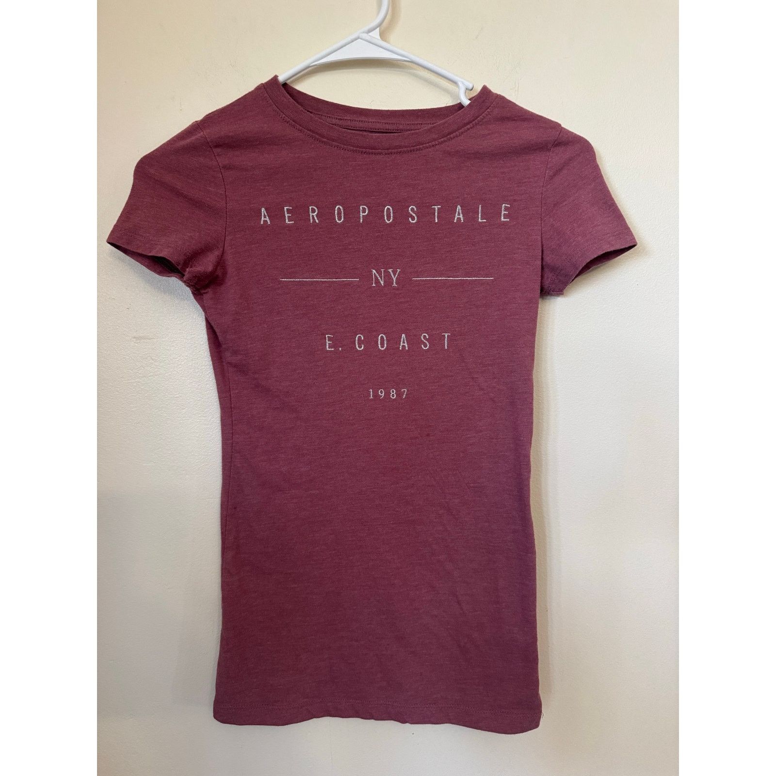 Aeropostale Aeropostale NY East Coast 1987 Tee XS Pink Graphic T-Shirt Size XS / US 0-2 / IT 36-38 - 1 Thumbnail