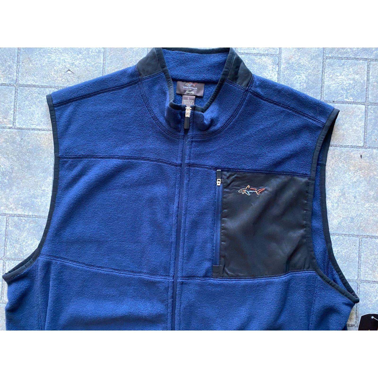 Vintage New Greg Norman Tasso Elba Vest Men’s Large Blue Sleeveless Full Zip Size US L / EU 52-54 / 3 - 4 Thumbnail