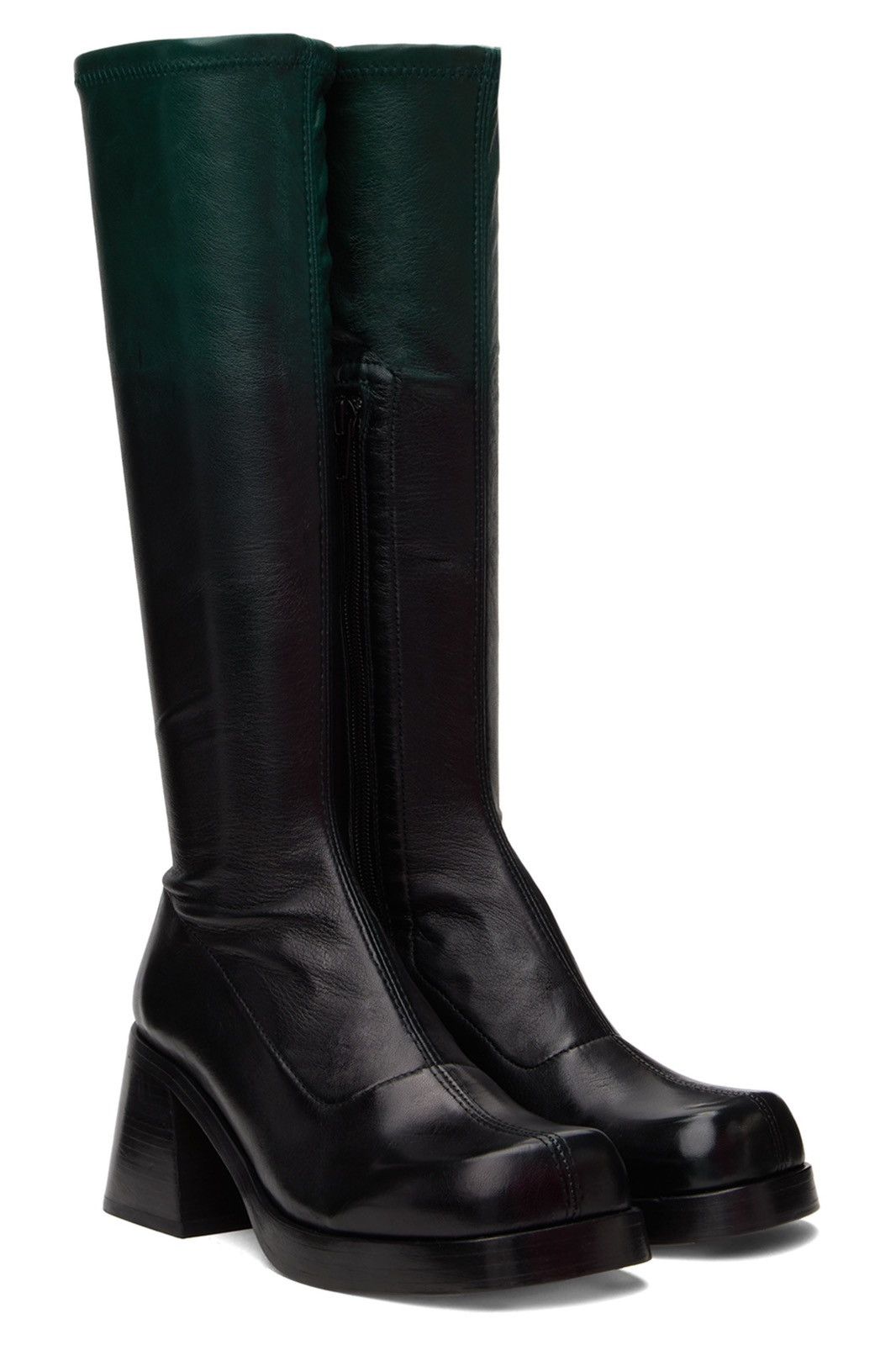 Miista MIISTA Green & Black Hedy Boots Size US 8 / IT 38 - 8 Thumbnail