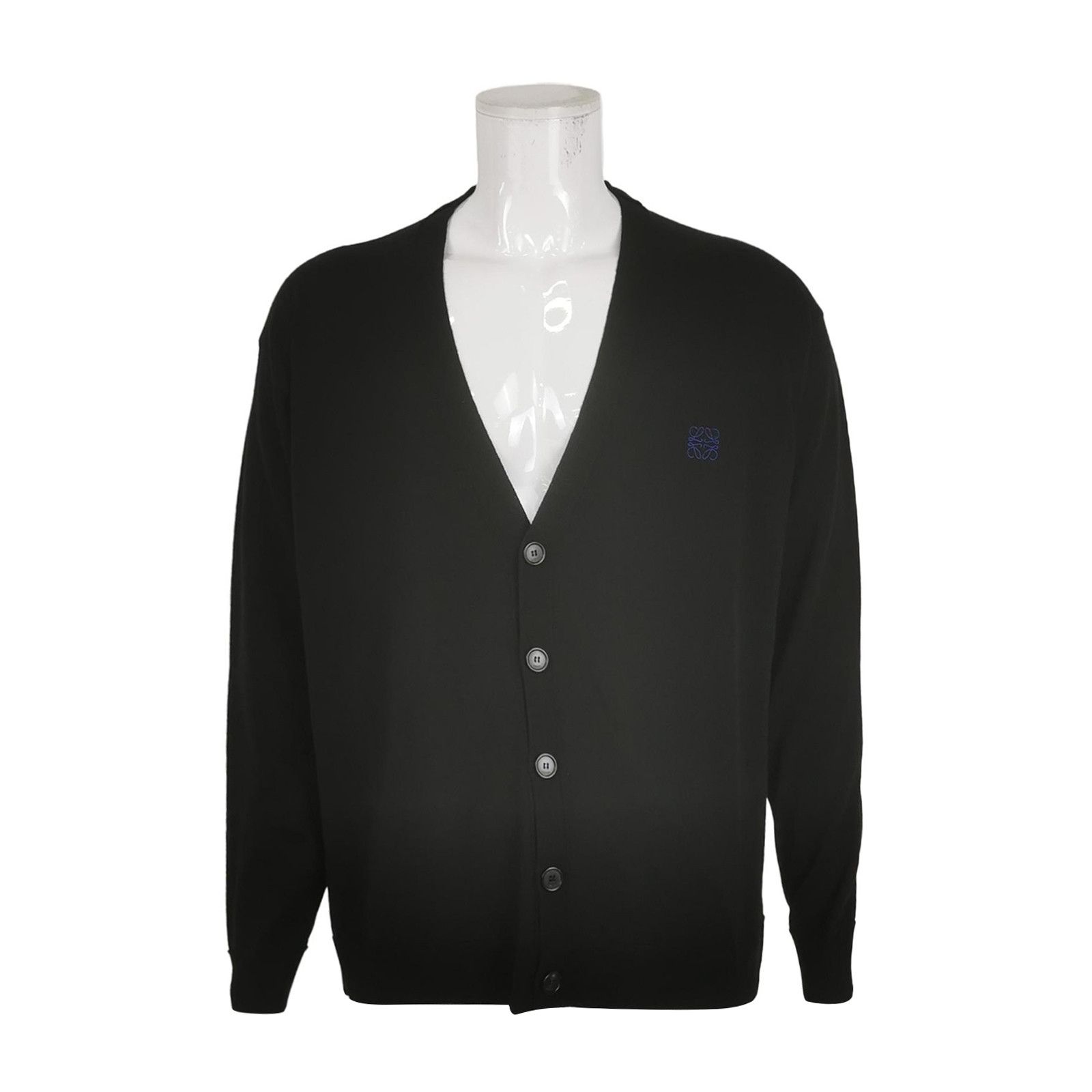 Loewe Loewe XL Wool V-Neck Single-Breasted Cardigan Size US XL / EU 56 / 4 - 1 Thumbnail
