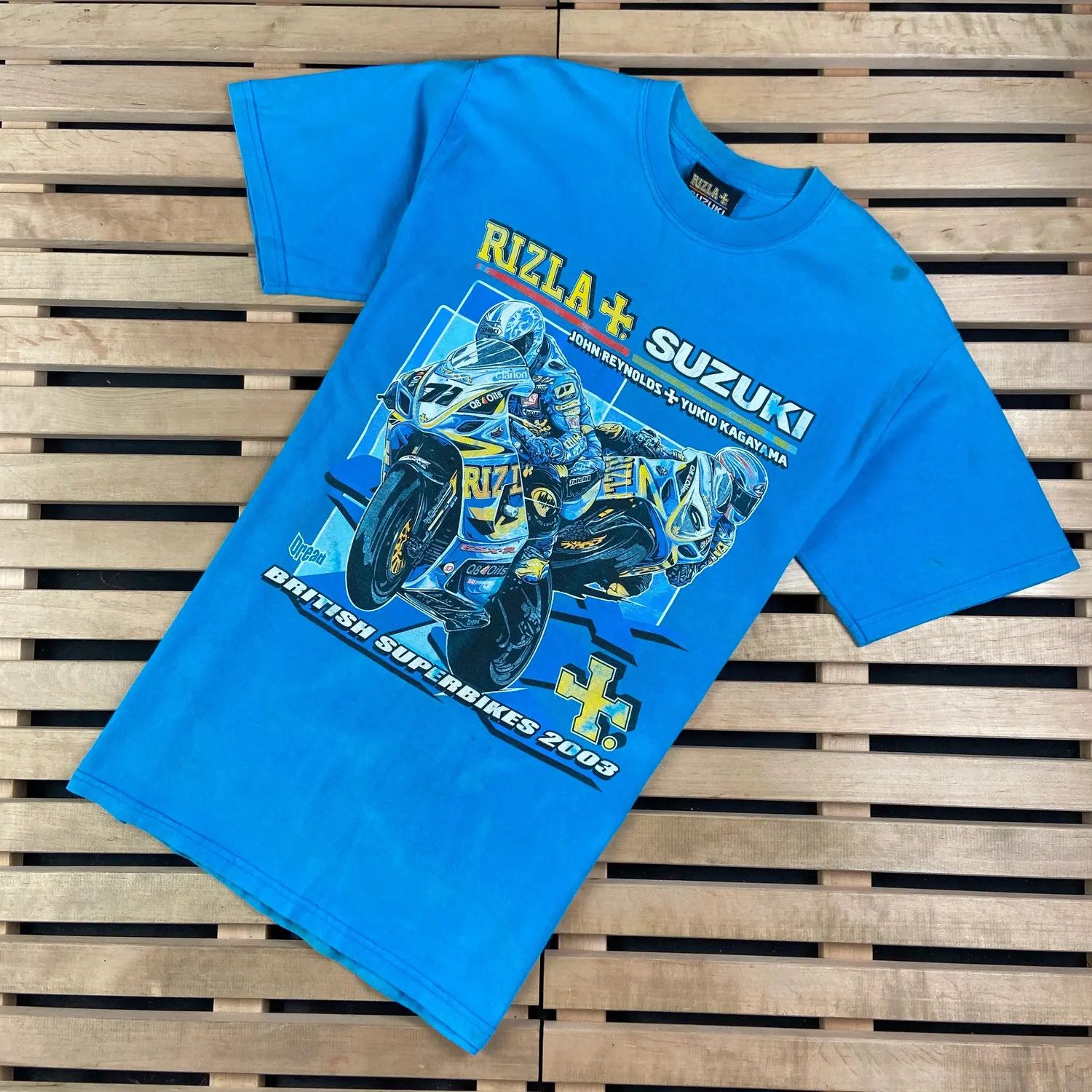 Japanese Brand Vintage T Shirt Rizla Suzuki British Superbikes 2003 Size M Size US M / EU 48-50 / 2 - 1 Thumbnail