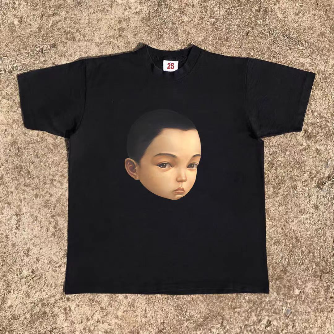 Vintage Black casual retro trend boy printed t-shirt Size US M / EU 48-50 / 2 - 1 Thumbnail