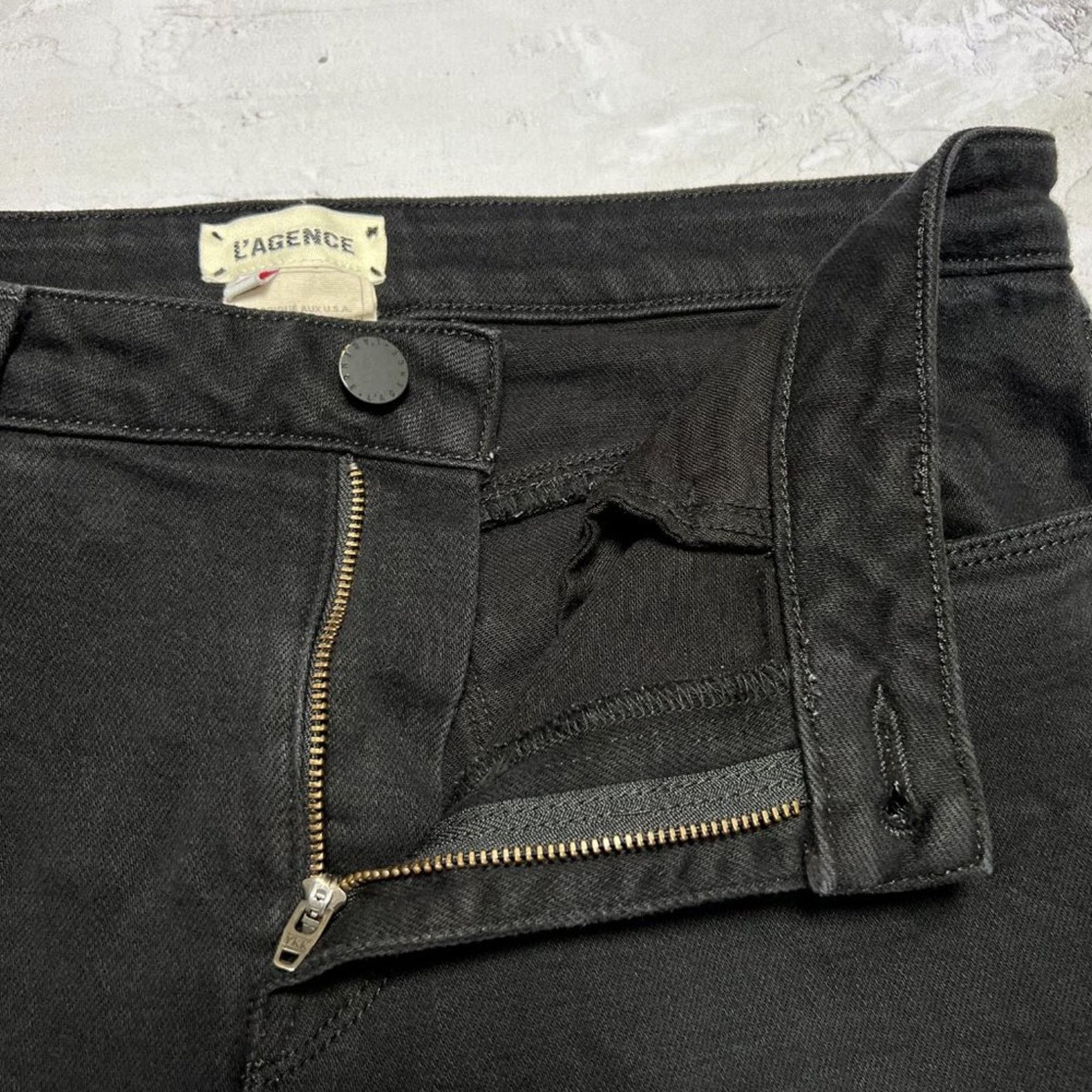 L'AGENCE L'AGENCE High Rise Black Flare Jeans Size 30 Size 30" / US 8 / IT 44 - 4 Thumbnail
