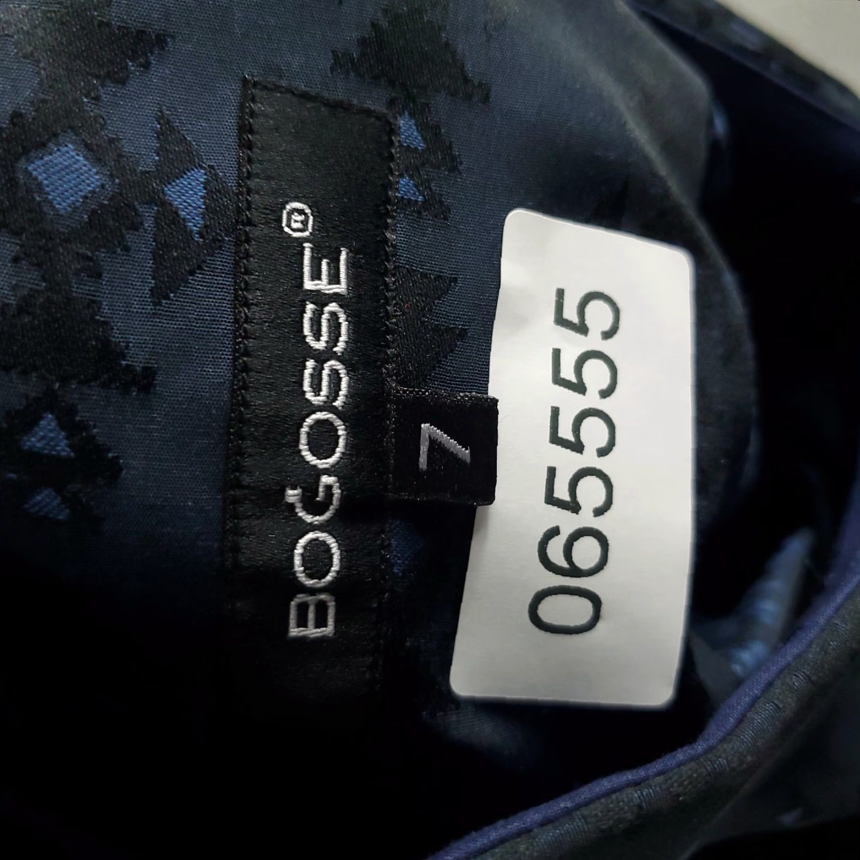 Vintage Bogosse Shirt Mens 2XL Blue Geometric Button-Up Long Sleeve Casual Formal Business Wearable Vintage: No Size US XXL / EU 58 / 5 - 7 Thumbnail