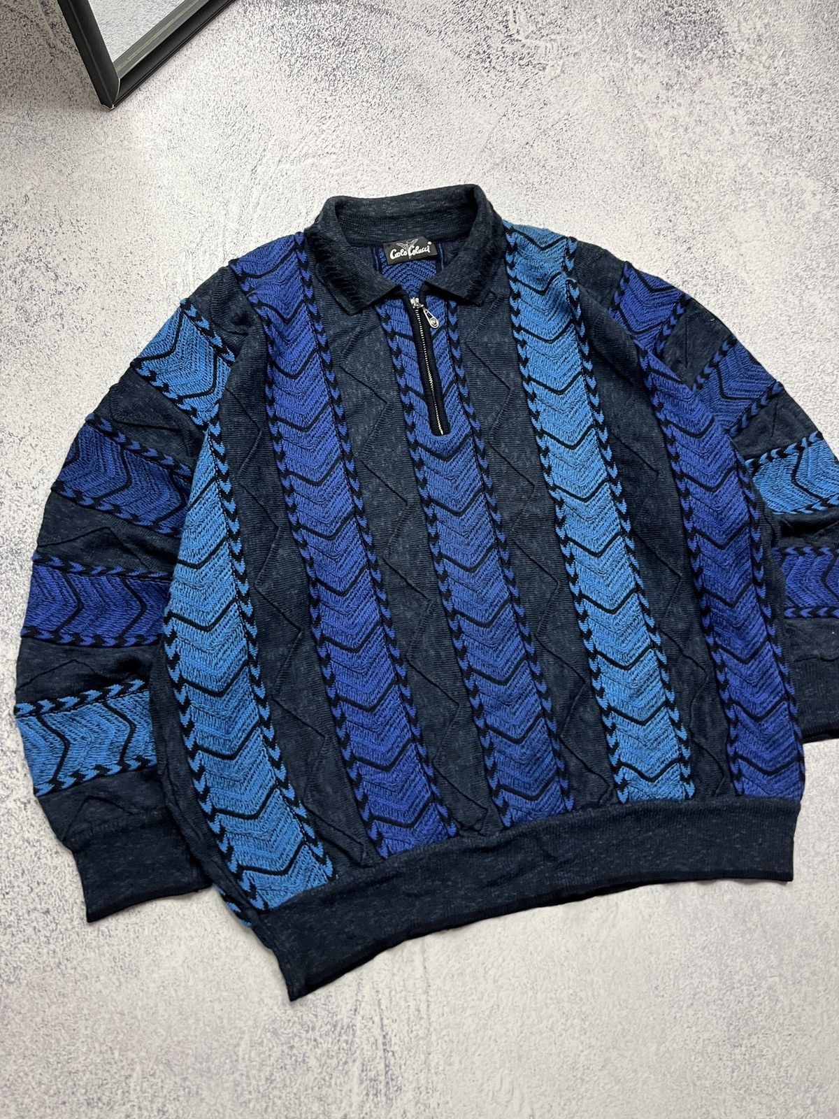 Carlo Colucci Vintage 90’s Carlo Colucci Cable Knit Sweater Only For Japan Size US XL / EU 56 / 4 - 3 Thumbnail