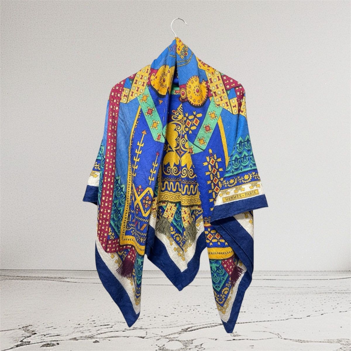 Hermes HERMÈS Vintage Silk Cashmere BRINS D'OR stole shawl Size ONE SIZE - 1 Thumbnail