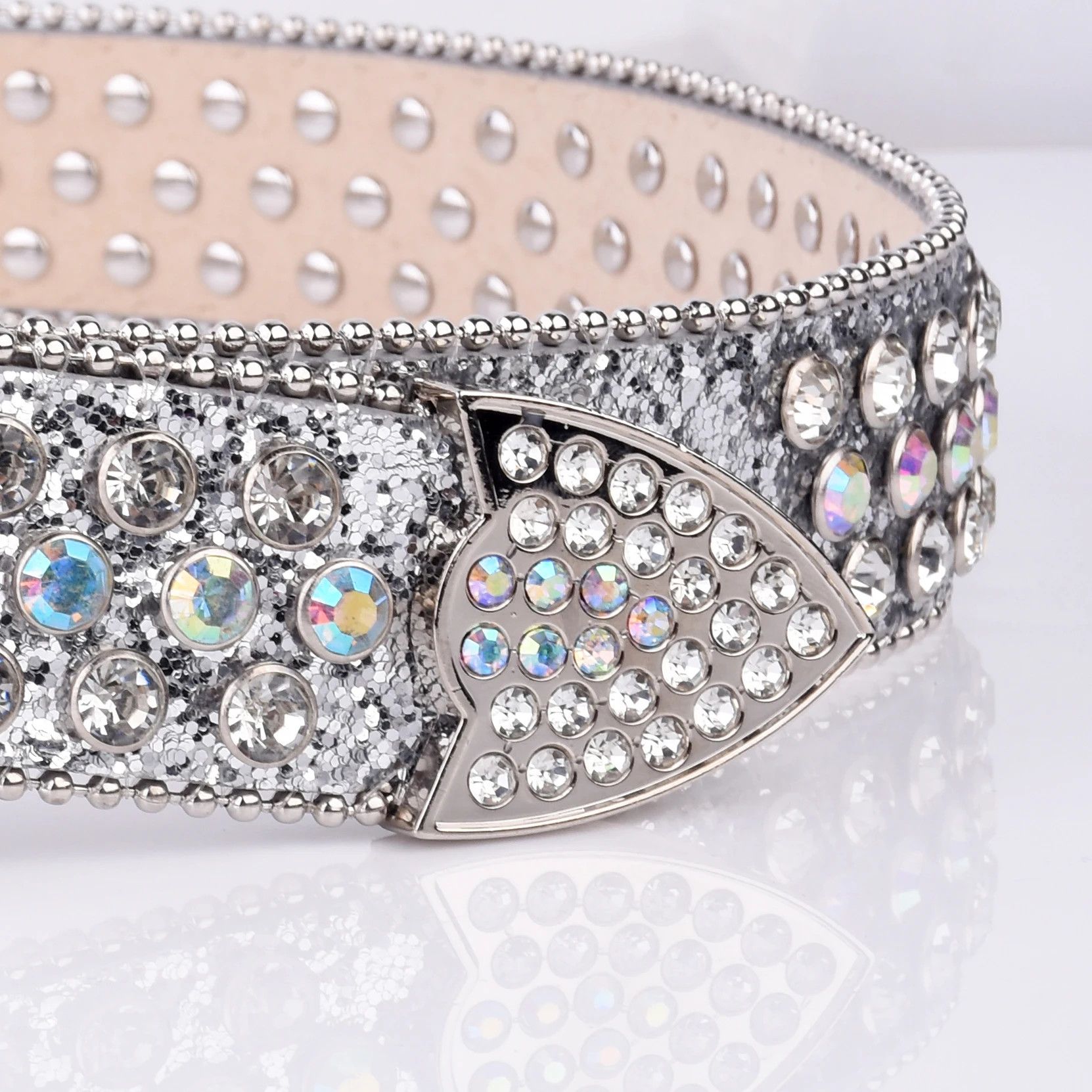 Japanese Brand Punk Rhinestone Crystal Belt Size ONE SIZE - 2 Thumbnail