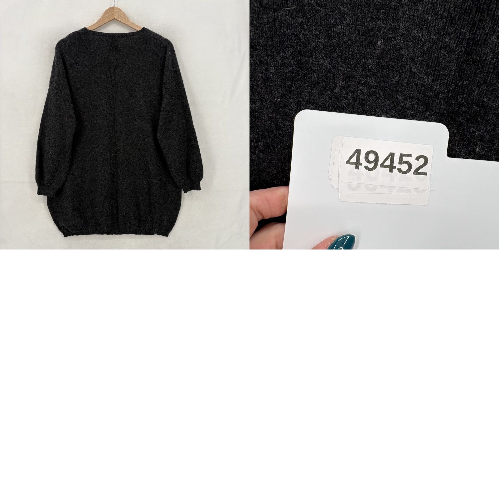 Vintage Poetry Sweater Tunic Womens Large Gray 100% Cashmere V Neck Long Sleeve Relaxed Size L / US 10 / IT 46 - 9 Thumbnail
