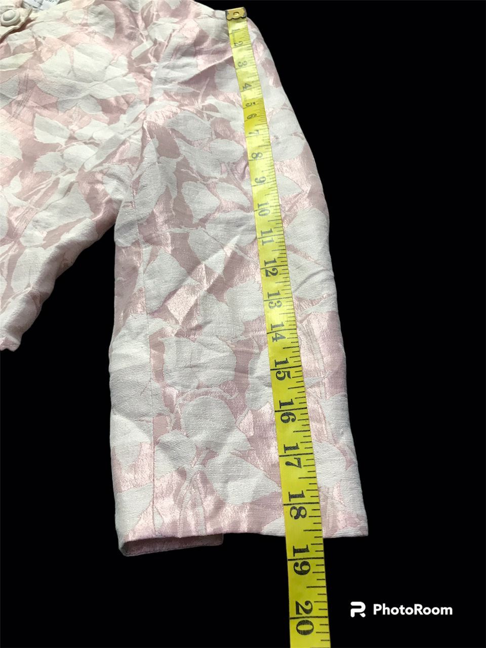 Armani Armani Collezioni Pink Floral Jacquard Button Up Jacket Size M / US 6-8 / IT 42-44 - 12 Thumbnail