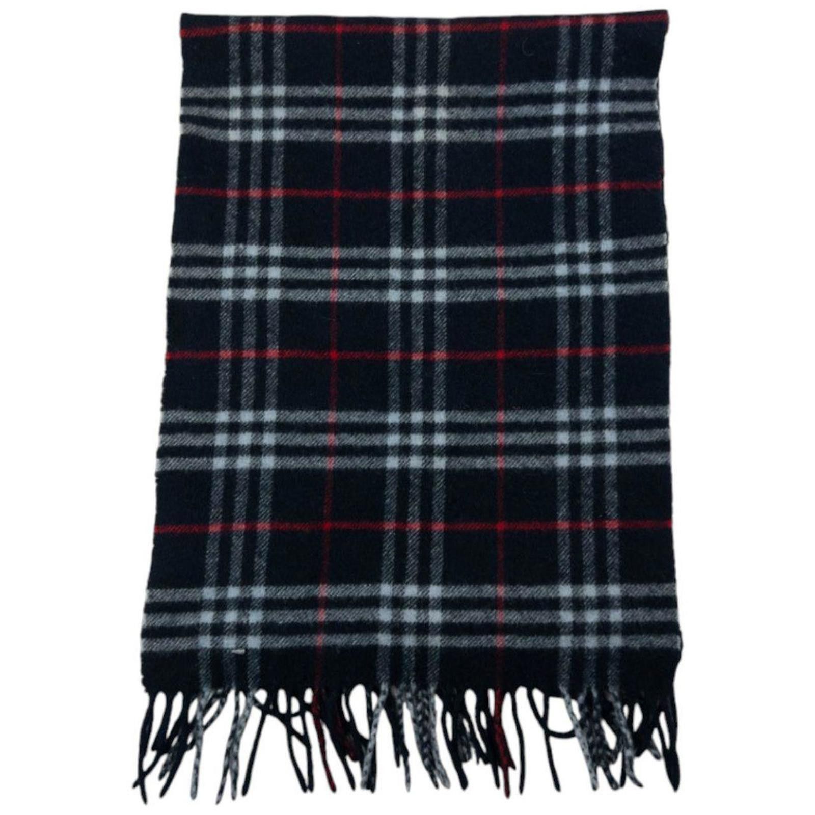 Burberry Vintage Burberry Nova Check Lambswool Tassel Scarf Size ONE SIZE - 5 Thumbnail