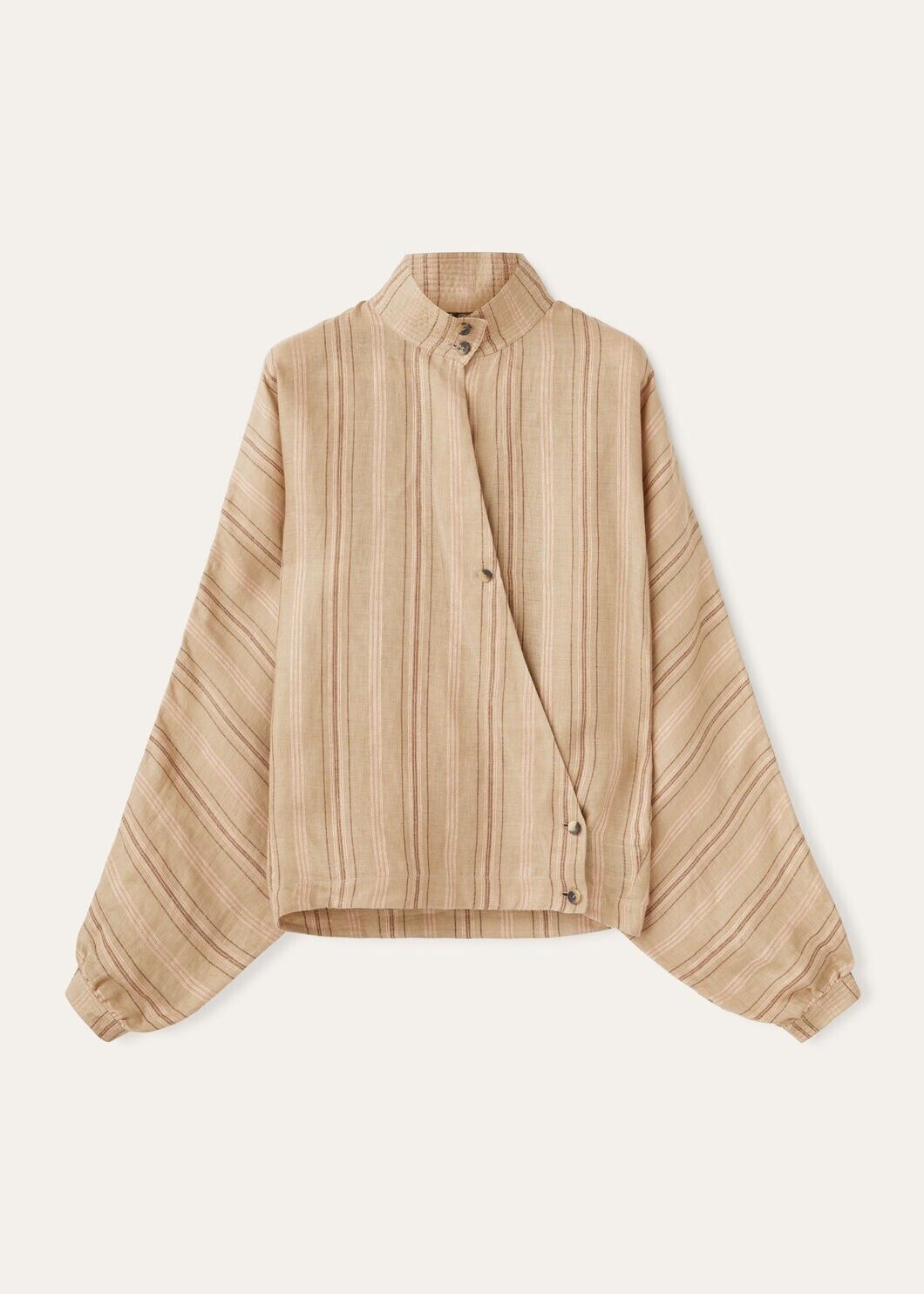 Loro Piana o1srvl11e0725 FAO0418 Linen Shay Shirt in Beige Size XS / US 0-2 / IT 36-38 - 1 Thumbnail