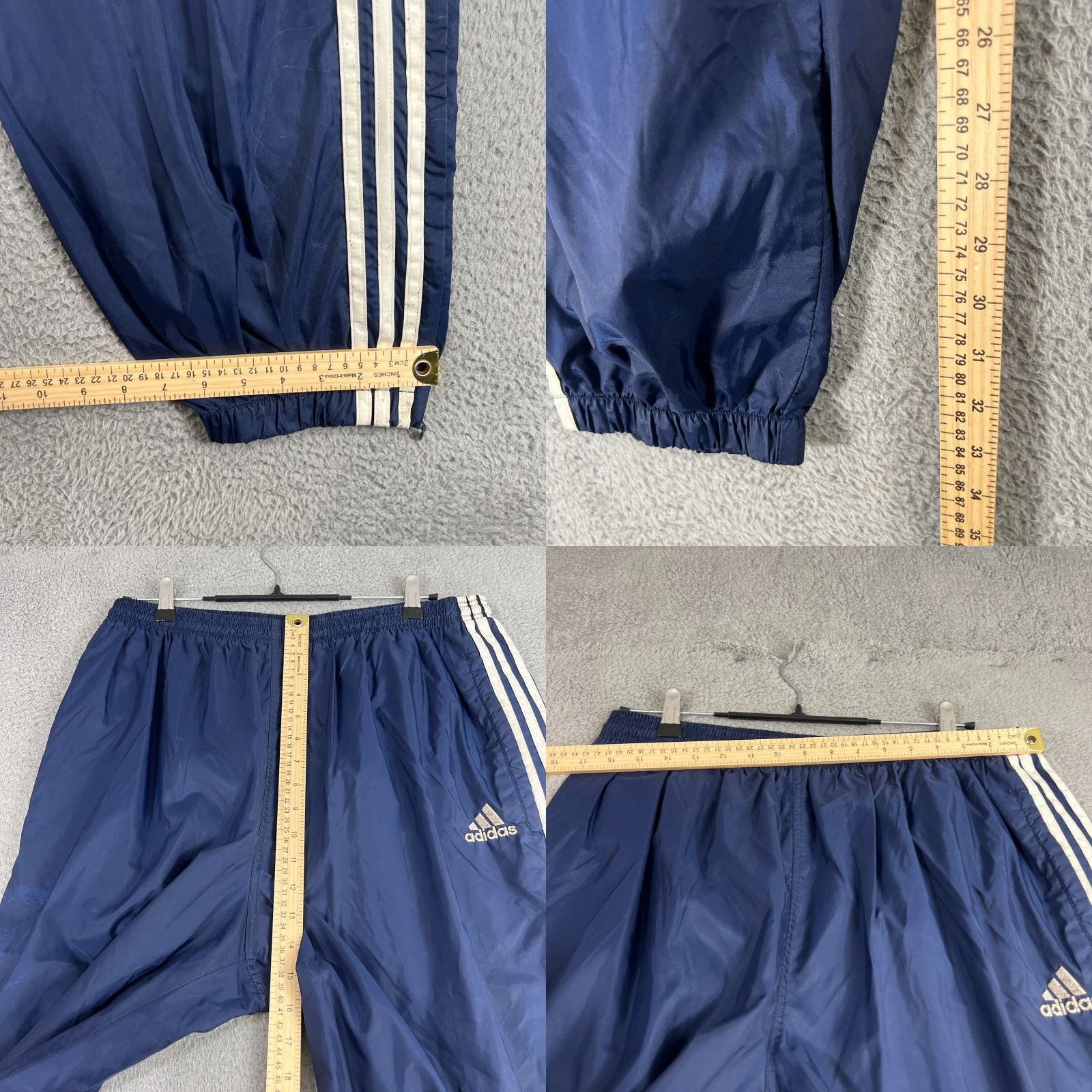 Adidas VINTAGE adidas Track Pants Mens XL Blue Windbreaker Jogger Y2K Track Pants Adidas Mens XL Blue Athleisure Classic Sports Pants Men Size US 36 / EU 52 - 8 Thumbnail