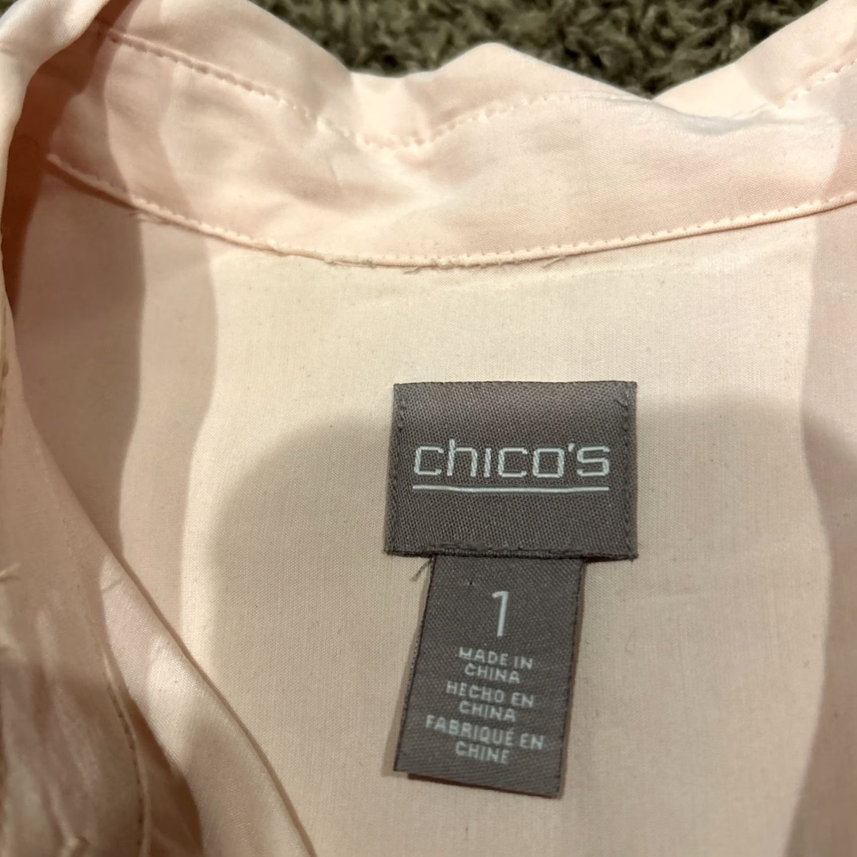 Vintage Chico's Shirt Button-Up 1 Women Size XS / US 0-2 / IT 36-38 - 2 Thumbnail