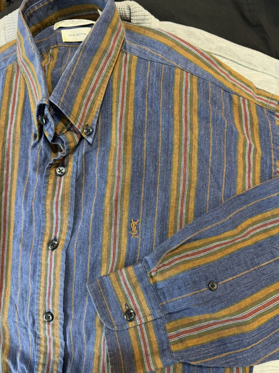 Yves Saint Laurent YSL Shirt Cotton Logo Soft Size US L / EU 52-54 / 3 - 9 Thumbnail