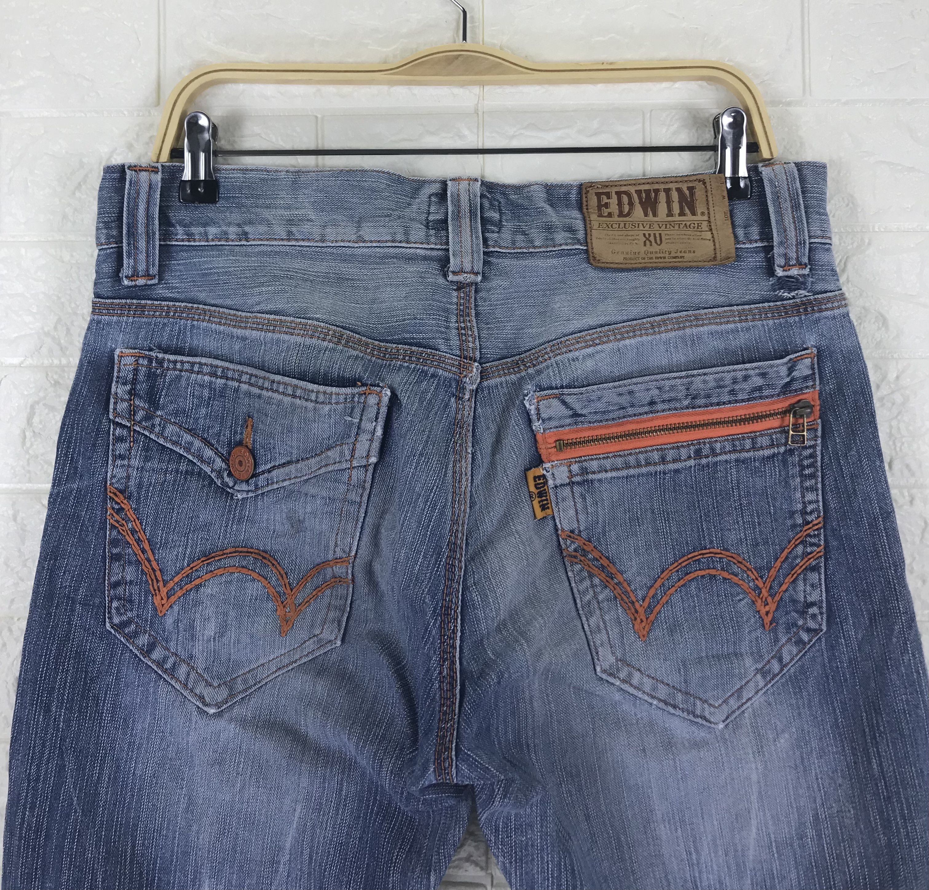 Edwin Vintage Edwin 403 XVS Faded Blue Jeans Distressed Denim Size US 32 / EU 48 - 6 Thumbnail