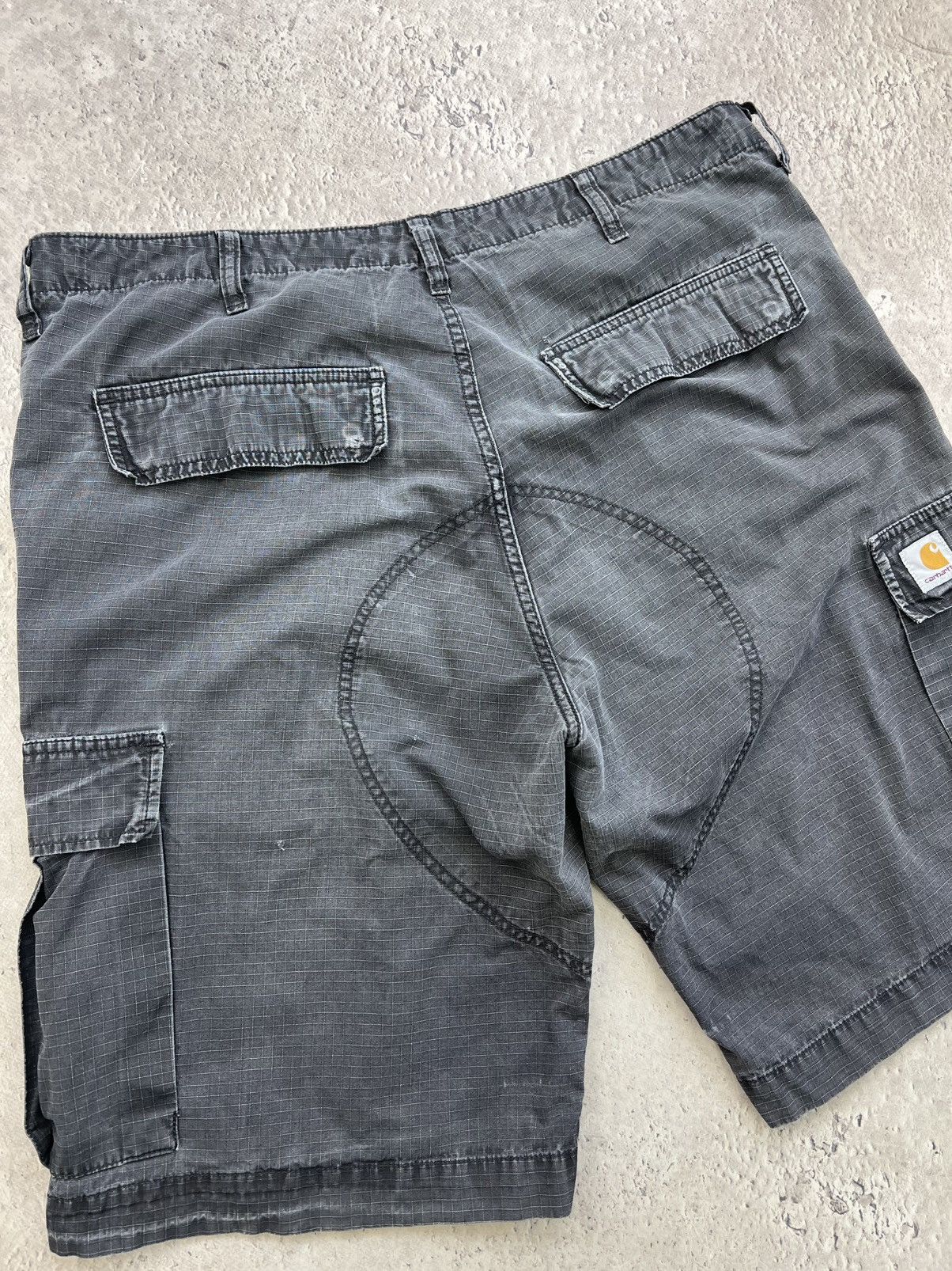 Carhartt × Vintage VINTAGE WASHED CARHARTT DOUBLE KNEE CARGO SHORTS Y2K Size US 38 / EU 54 - 10 Thumbnail
