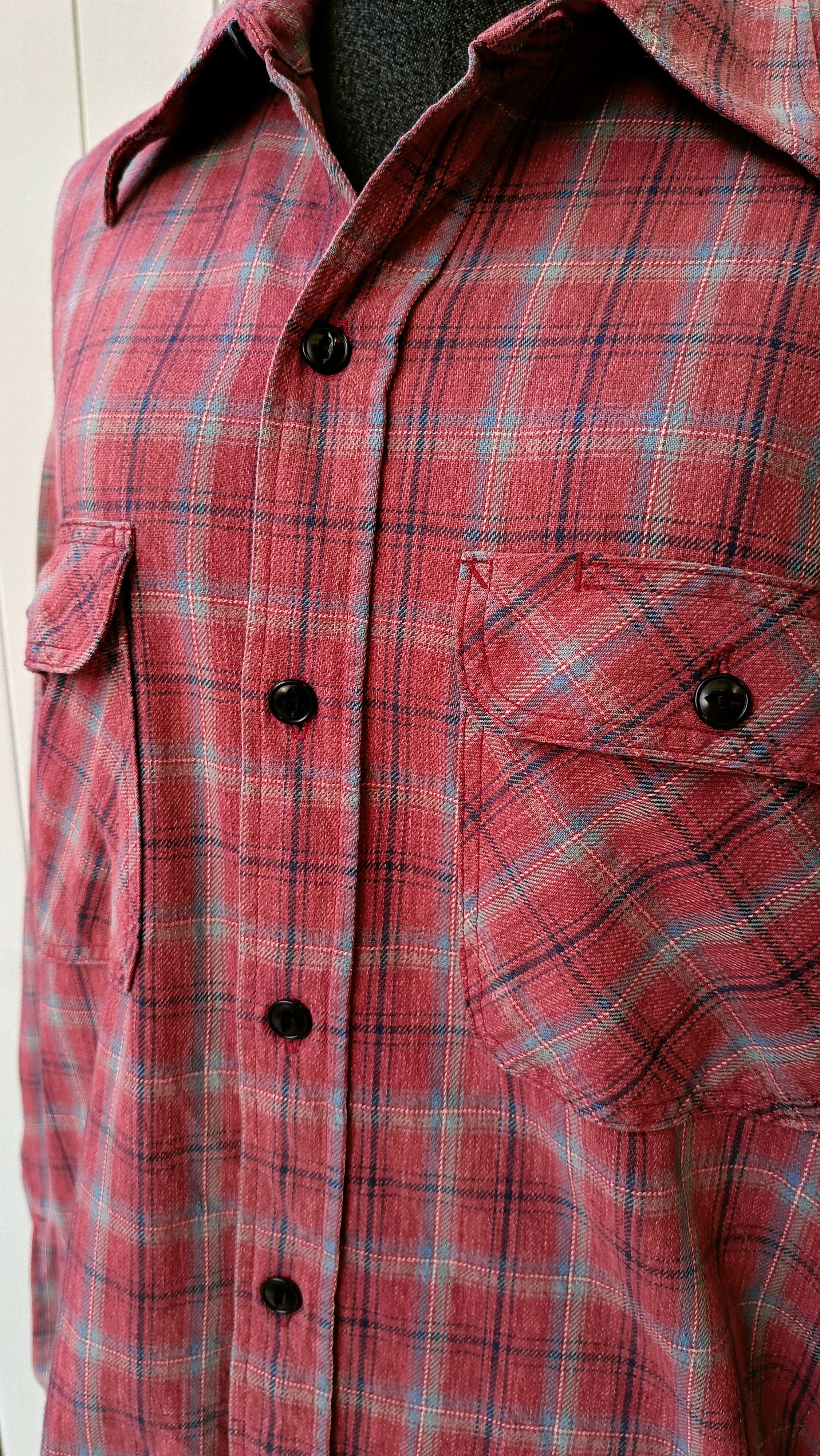 Sugar Cane SUGAR CANE Union Made TOYO red plaid chore work shirt large Size US L / EU 52-54 / 3 - 4 Thumbnail