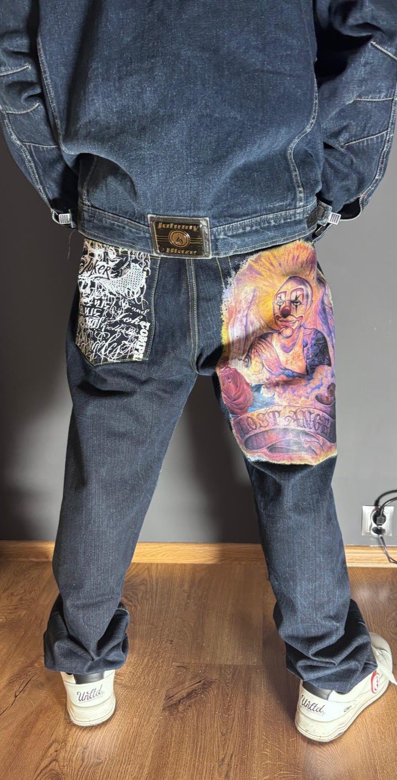 Other Vintage Joker Brand "Lost Angel" Baggy Denim Jeans Size US 38 / EU 54 - 8 Thumbnail