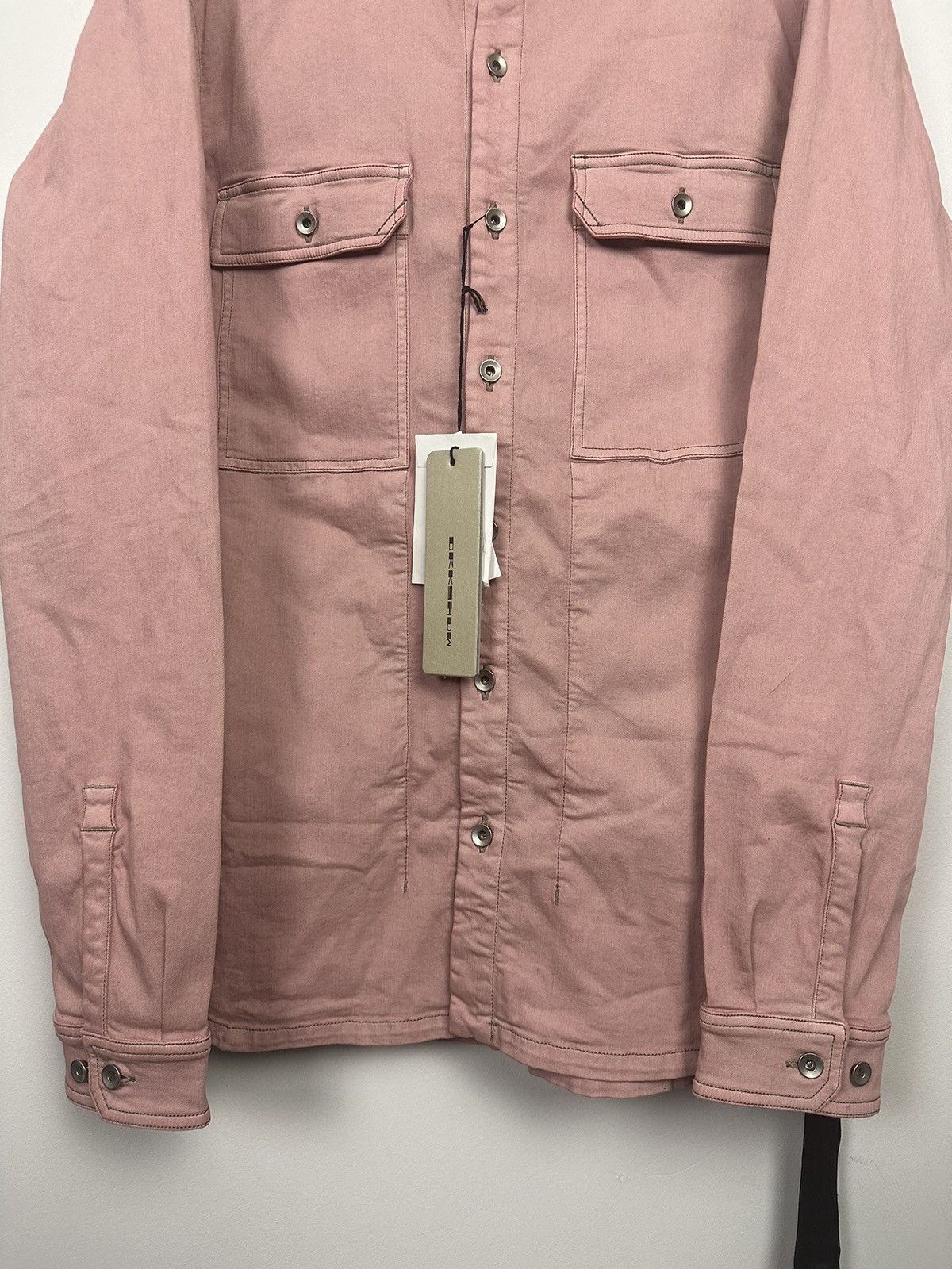 Rick Owens DRKSHDW Faded Pink Overshirt Size US L / EU 52-54 / 3 - 3 Thumbnail