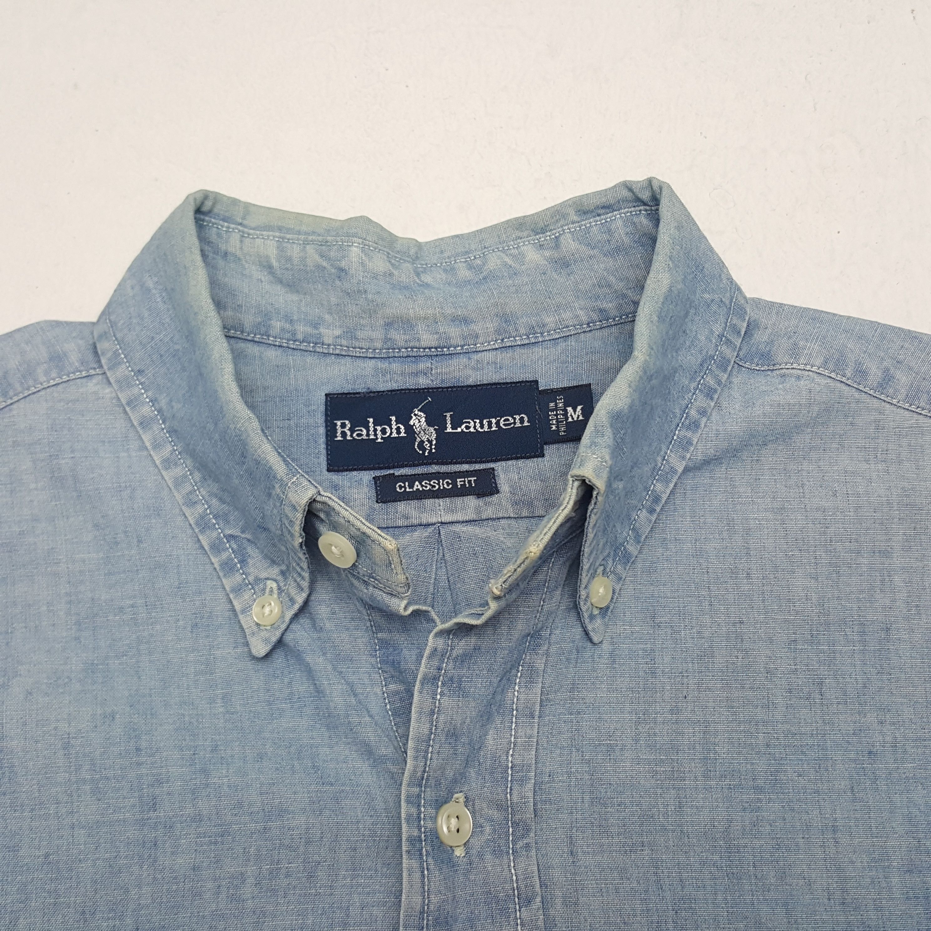 Polo Ralph Lauren × Ralph Lauren × Vintage Vintage Polo Ralph Lauren Denim Button Up Shirt Size US M / EU 48-50 / 2 - 4 Thumbnail