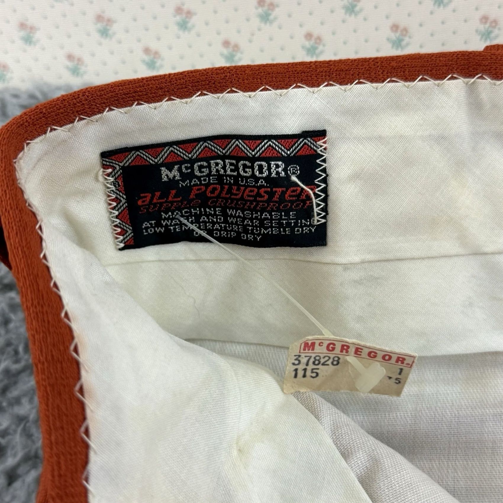 McGregor VINTAGE McGregor Pants Mens 36x38 Orange 70s Pleated Slacks Trouser Burnt NWT Size US 36 / EU 52 - 5 Thumbnail