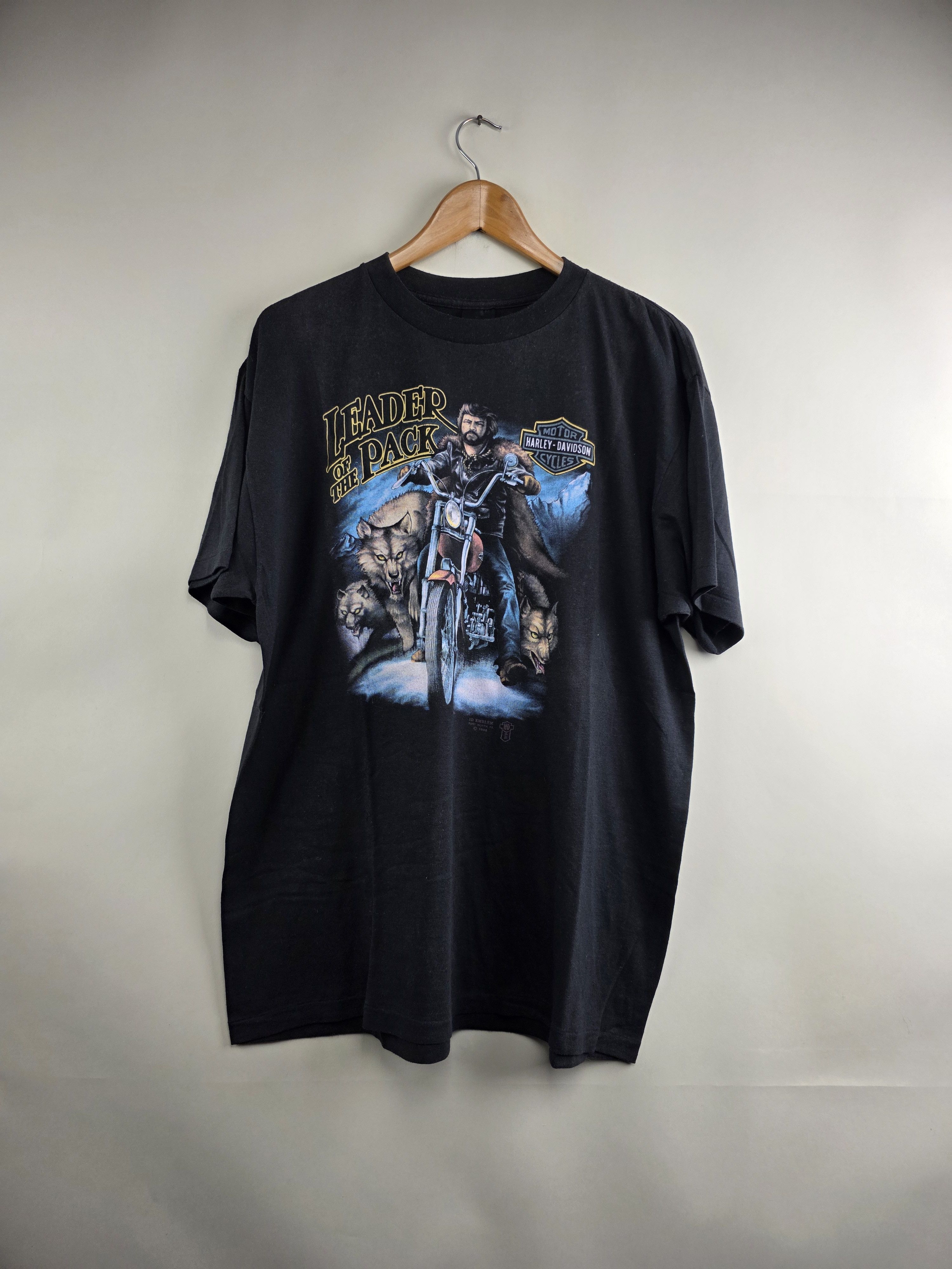 Harley Davidson × Vintage 1988 Harley Davidson Leader of the pack 3D Emblem XL Size US XL / EU 56 / 4 - 1 Thumbnail
