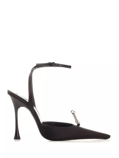 Saint Laurent Paris o1bcso1str0426 Doville Satin Slingback in Black Size US 9 / IT 39 - 1 Thumbnail