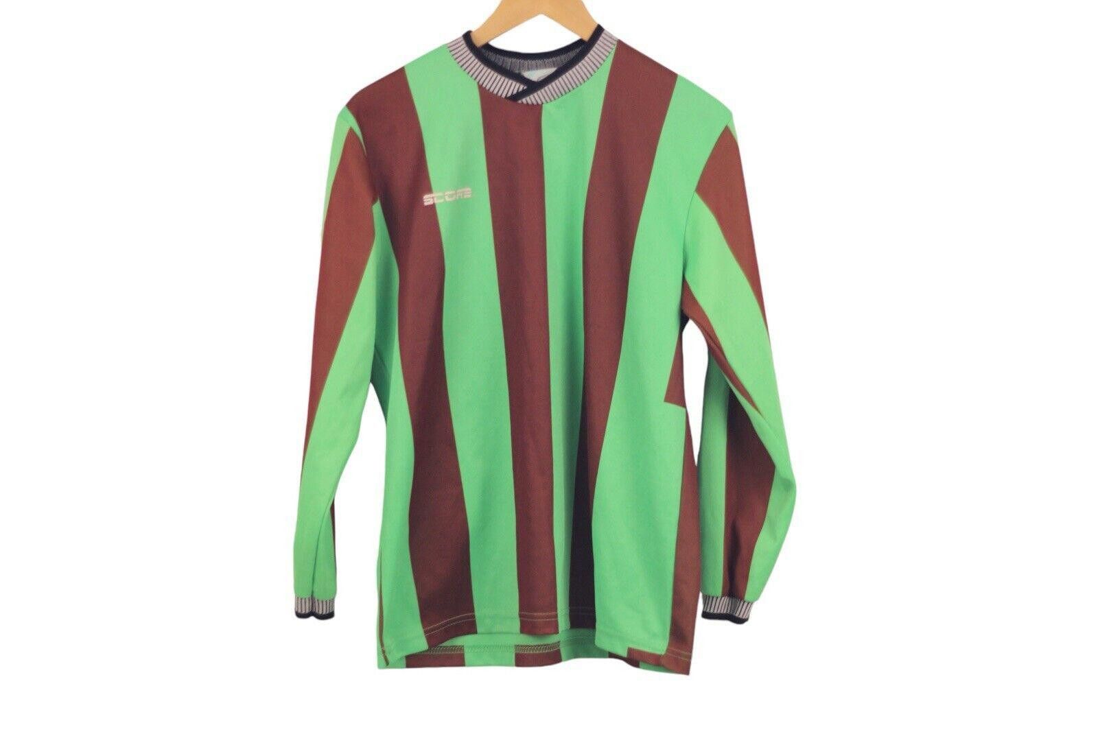 Designer VTG Goal SCORE Soccer Goalie Jersey Yellow Brown Stripes M Size US M / EU 48-50 / 2 - 1 Thumbnail