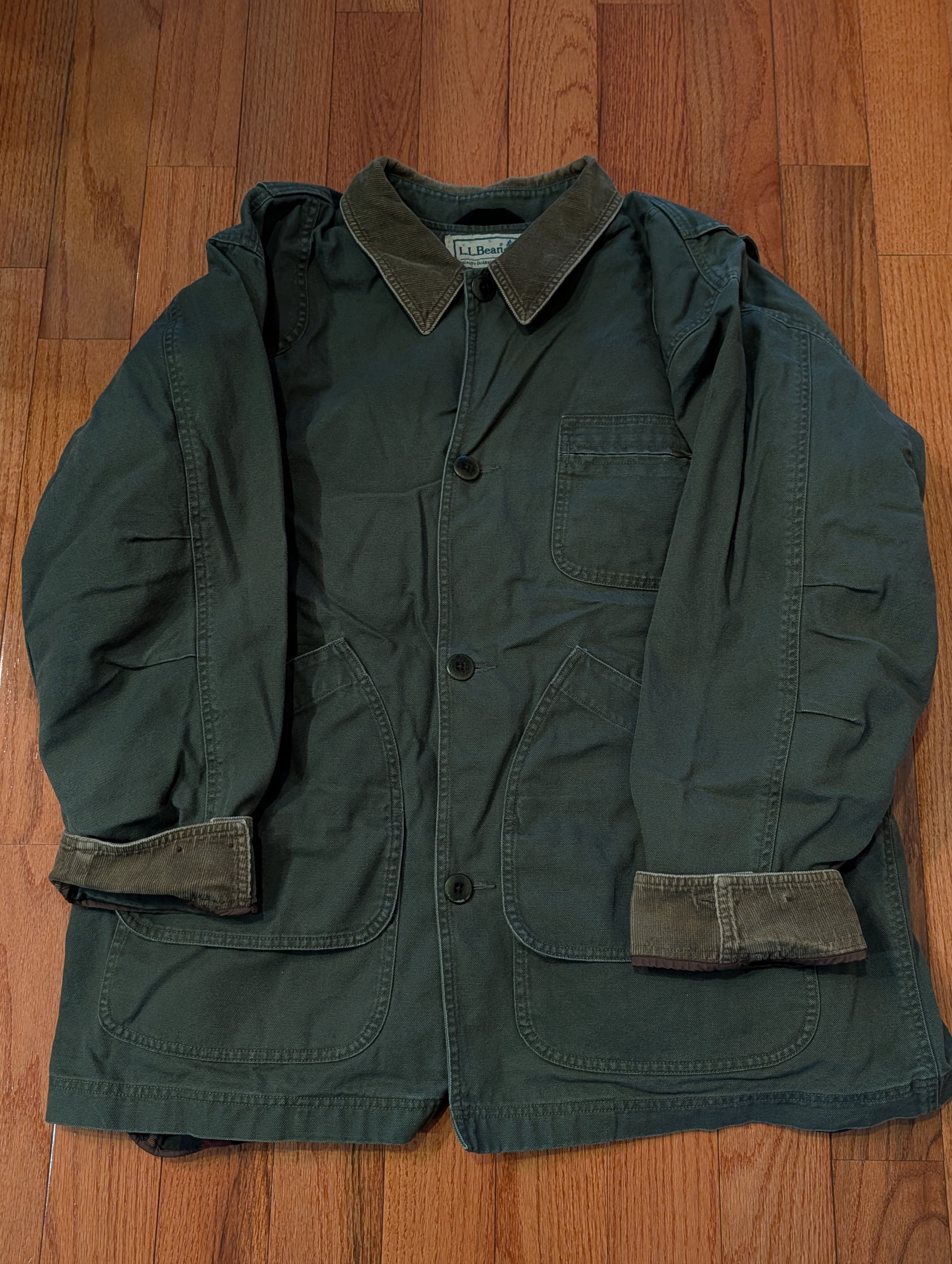 L.L. Bean Vtg L.L. Bean Field Coat Hunting Jacket Corduroy Trim Size US XL / EU 56 / 4 - 1 Thumbnail